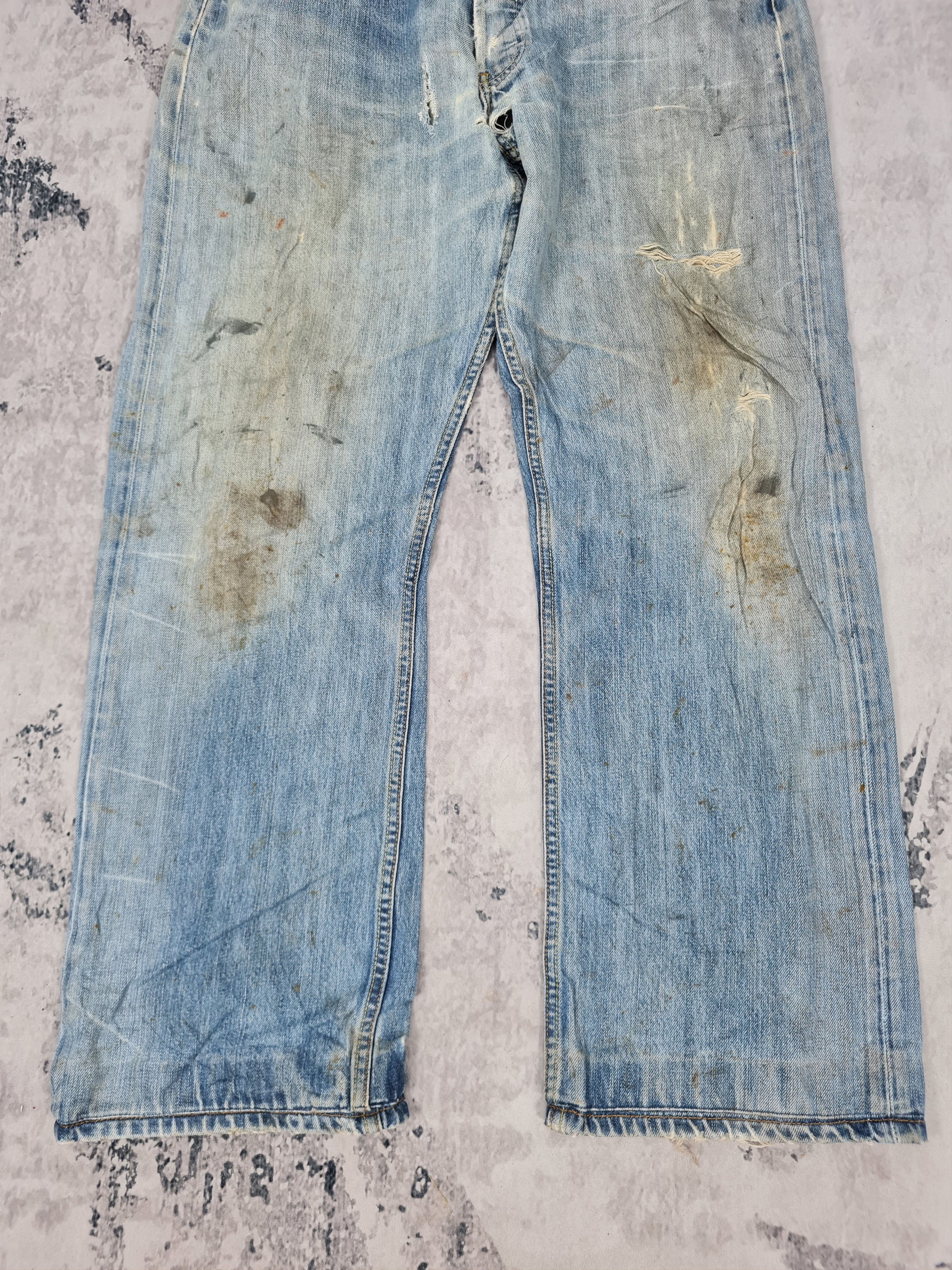 Levi's Vtg LEVIS 501 Distressed Faded Worn Jeans L0380 Size 34X29 Size US 34 / EU 50 - 3 Thumbnail