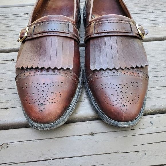 Allen Edmonds × Vintage Vintage 80s Allen Edmonds Montague Kiltie Monk Strap Loafer Size US 8.5 / EU 41-42 - 5 Thumbnail
