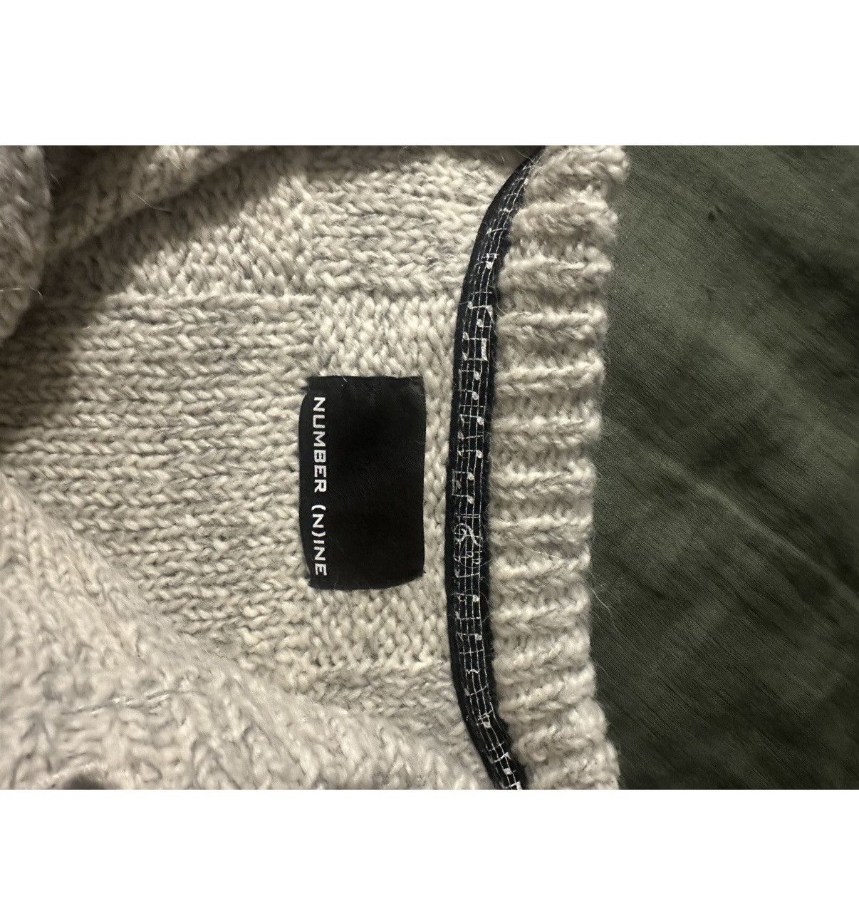 Number (N)ine Number (N)ine Men’s WOOL MIX PLAID CREWNECK KNIT CARDIGAN Size US L / EU 52-54 / 3 - 2 Thumbnail