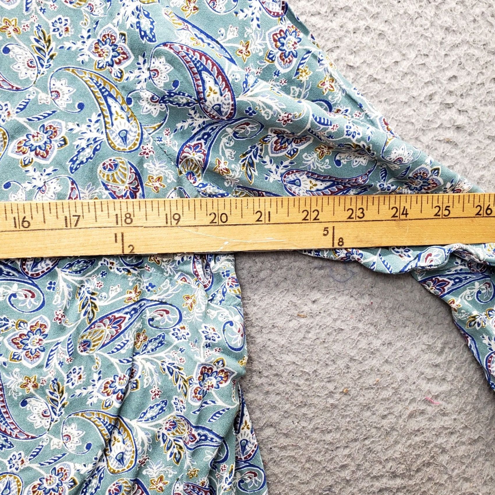 J. Jill J. Jill Blouse Womens Size L Multi Paisley 3/4 Sleeve Round Neck Slit High Low Shirt Size L / US 10 / IT 46 - 4 Thumbnail
