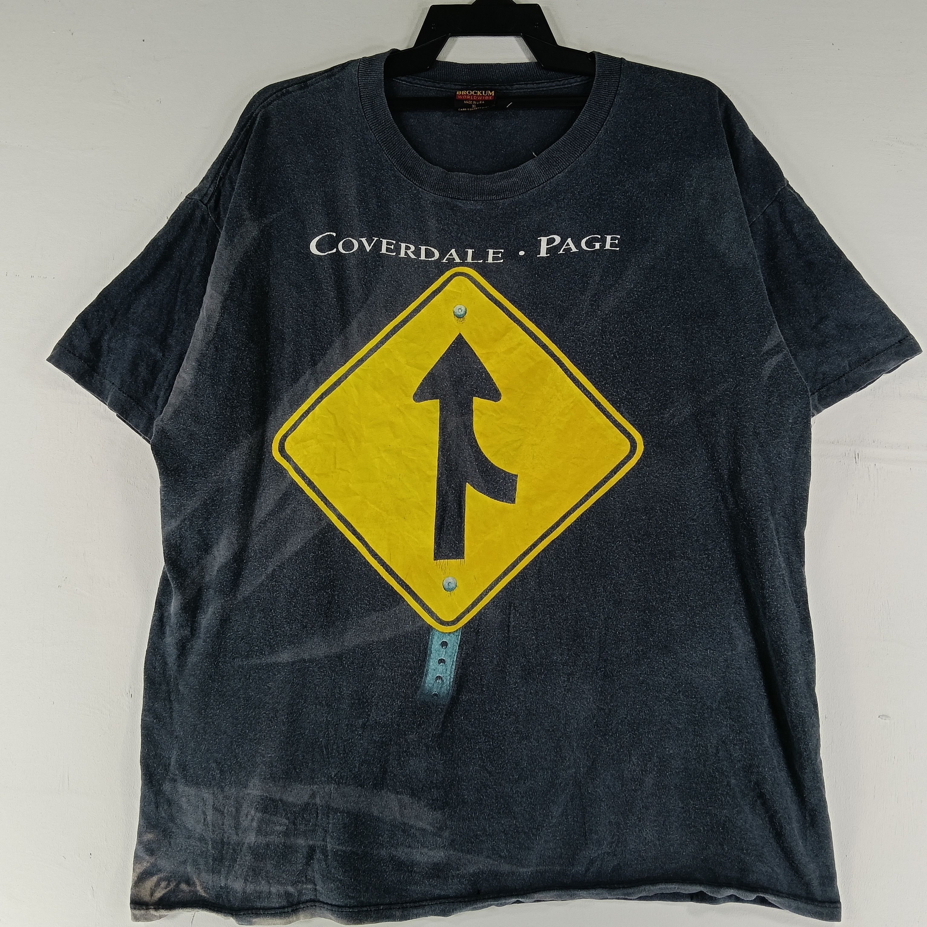 Band Tees Vintage 90's English singer David Coverdale Guitarist Size US XL / EU 56 / 4 - 2 Thumbnail