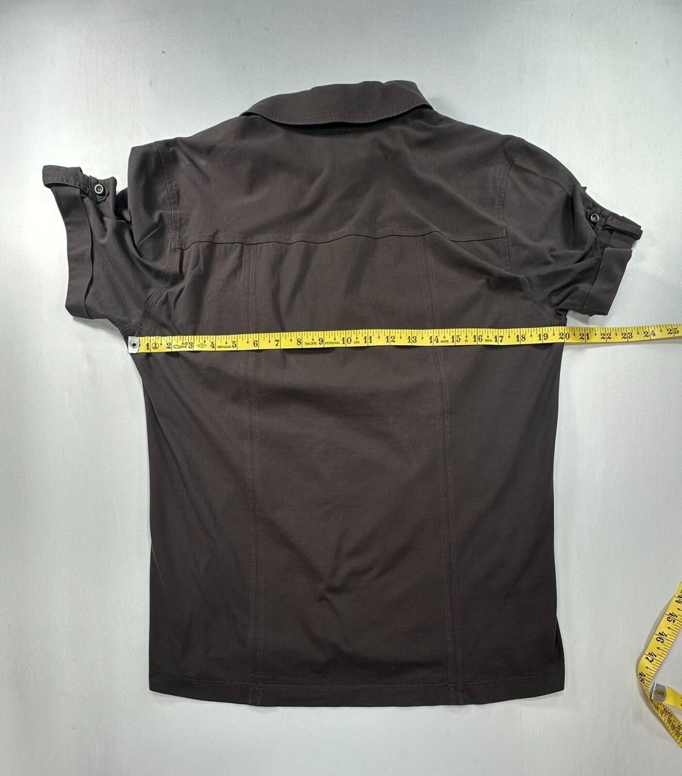 Hugo Boss Hugo Boss Slim Pockets Short Sleeve Button Up Brown Youth L Size ONE SIZE - 4 Thumbnail