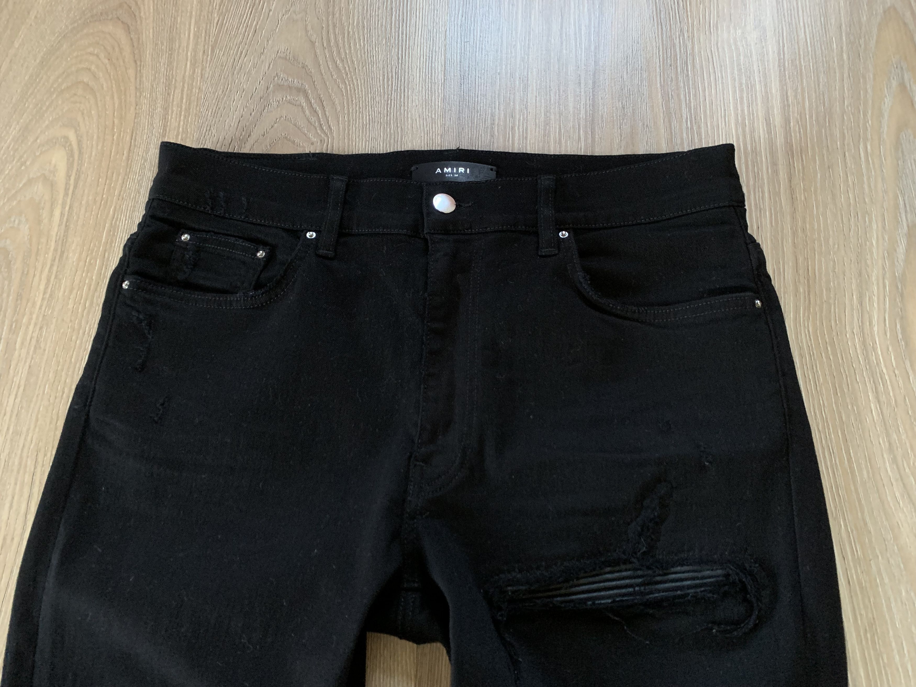 Amiri Amiri Stretch Black Ribbed Jeans Size US 34 / EU 50 - 4 Thumbnail