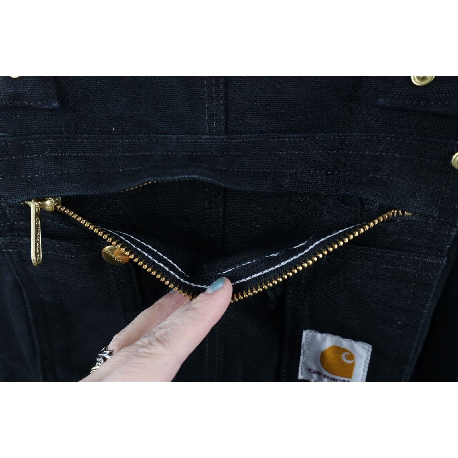 Carhartt × Vintage Vintage 90s Carhartt Spell Out Quilted Double Knee Overalls Size US 36 / EU 52 - 7 Thumbnail