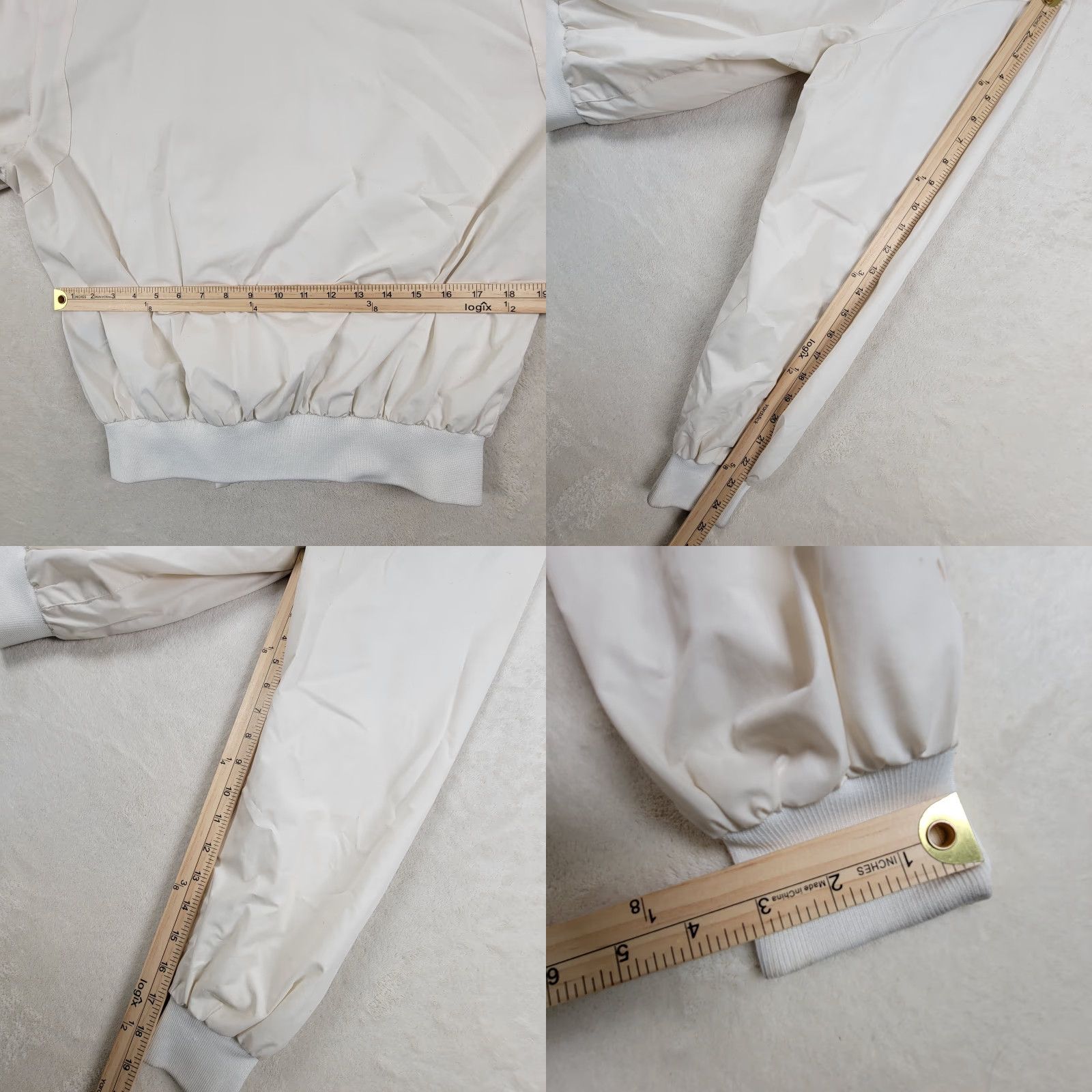 Members Only VINTAGE Members Only Jacket Cream White Full Zip Lined Bomber 90s Mens M White Solid 90s Jacket Men Size US M / EU 48-50 / 2 - 8 Thumbnail
