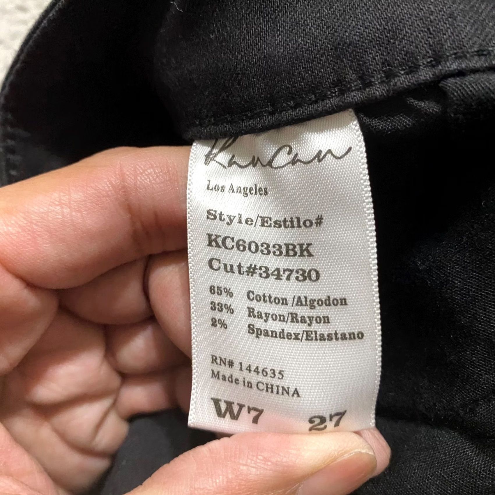 Vintage Kancan Black Denim High Rise Shorts 3" Inseam Cut-Off Womens Size 7 Jeans Shorts Size 28" / US 6 / IT 42 - 4 Thumbnail
