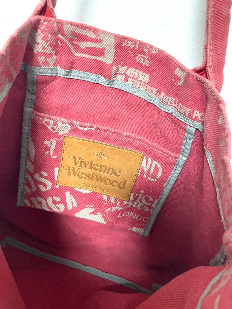 Vivienne Westwood Vivienne Westwood size os English letter printed tote bag Size ONE SIZE - 9 Thumbnail
