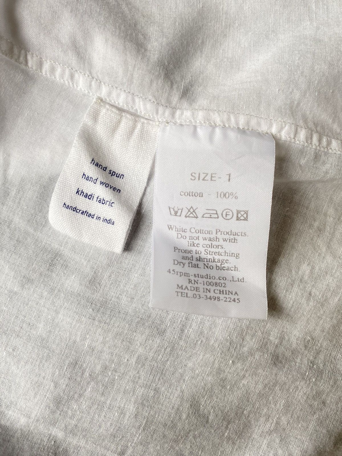 45rpm 45 RPM white V-neck blouse Size XS / US 0-2 / IT 36-38 - 8 Thumbnail