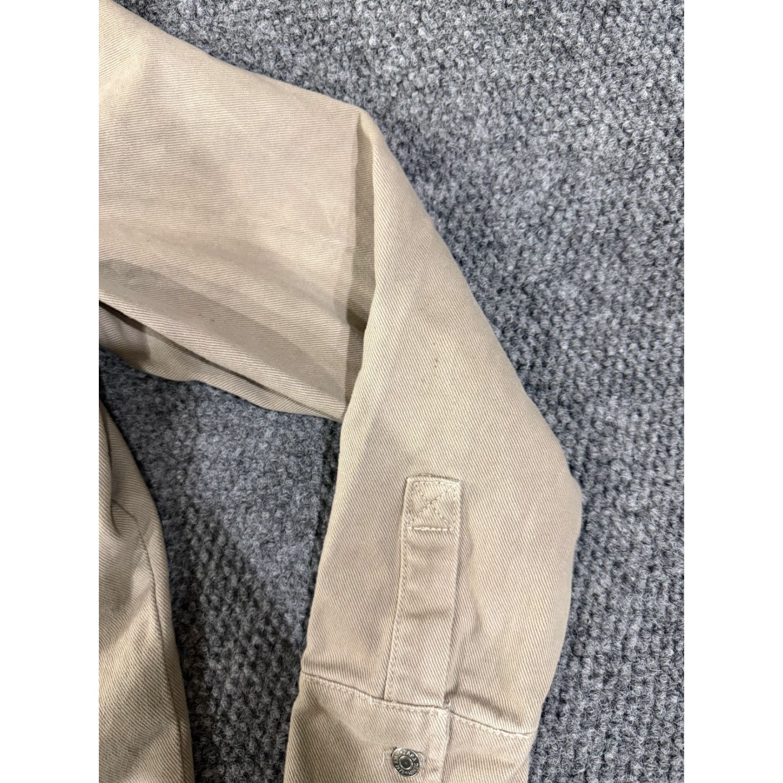 Zara Zara Button-Up Shirt Mens M Beige Denim Shacket Casual Lightweight Regular Pockets Collar Button-Front Size US M / EU 48-50 / 2 - 3 Thumbnail