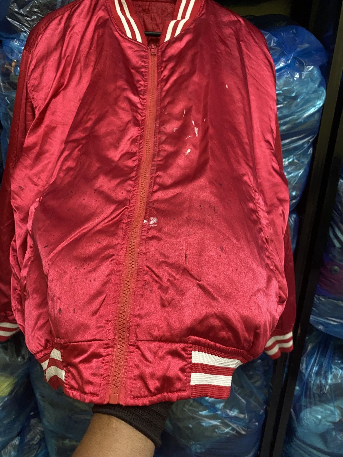 Vintage VINTAGE SATIN ZIPPER BOMBER JACKET Size US L / EU 52-54 / 3 - 6 Thumbnail