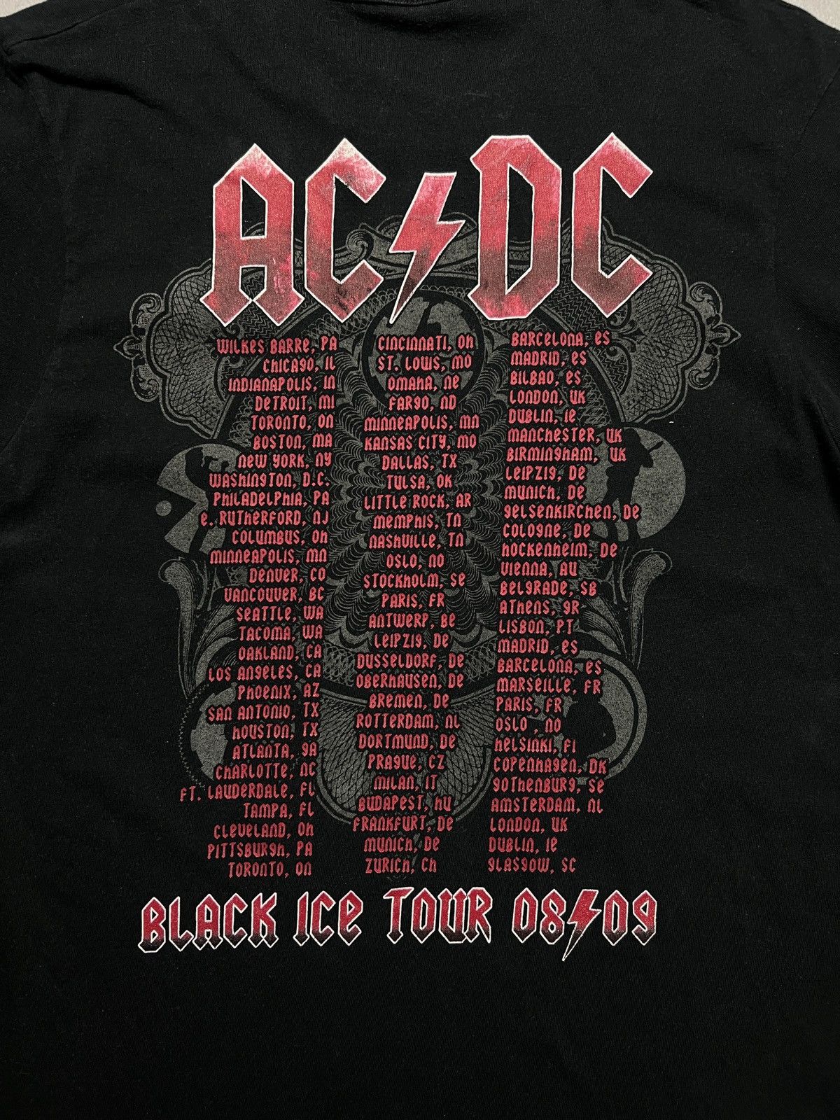 Band Tees Vintage 08/09 AC/DC Black Ice Tour Faded tee Boxy Grunge 00s Size US M / EU 48-50 / 2 - 8 Thumbnail