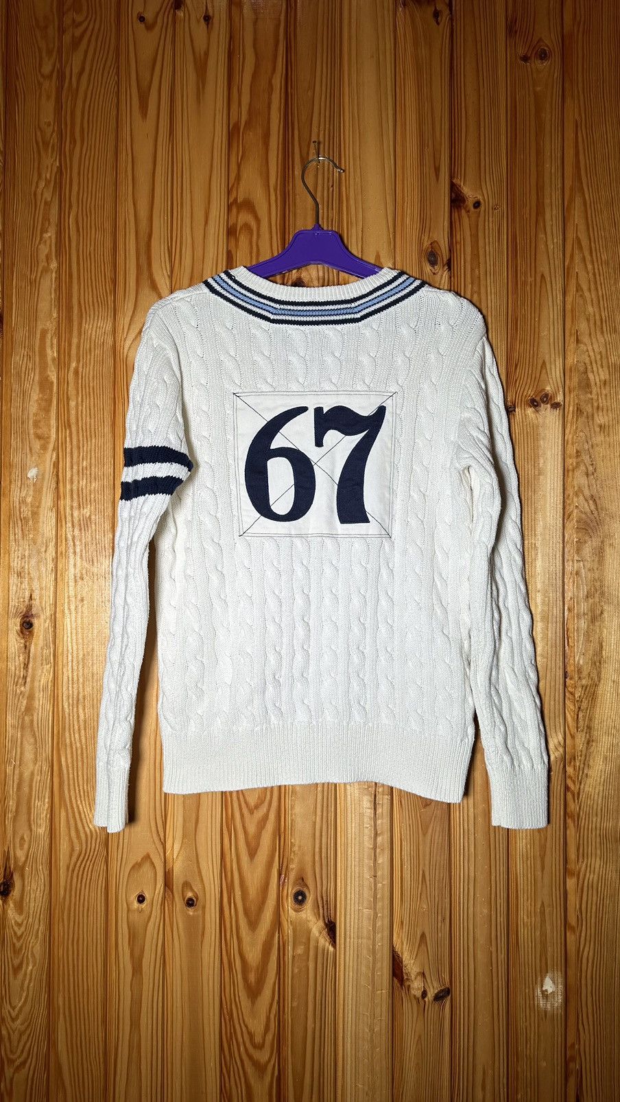 Polo Ralph Lauren × RLX Ralph Lauren × Ralph Lauren POLO RALPH LAUREN Kids BOYS CREAM KNIT CRICKET CARDIGAN🔥🔥 Size US XS / EU 42 / 0 - 11 Thumbnail