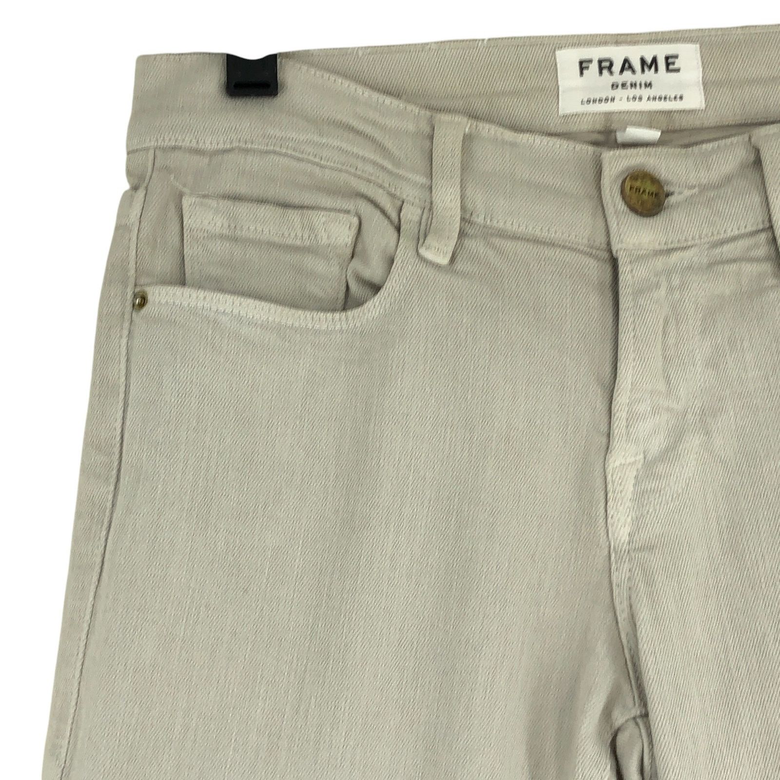 Frame Frame Size 25 Jeans Le Garcon Stretch Cropped Stone Cotton Size 28" / US 6 / IT 42 - 5 Thumbnail
