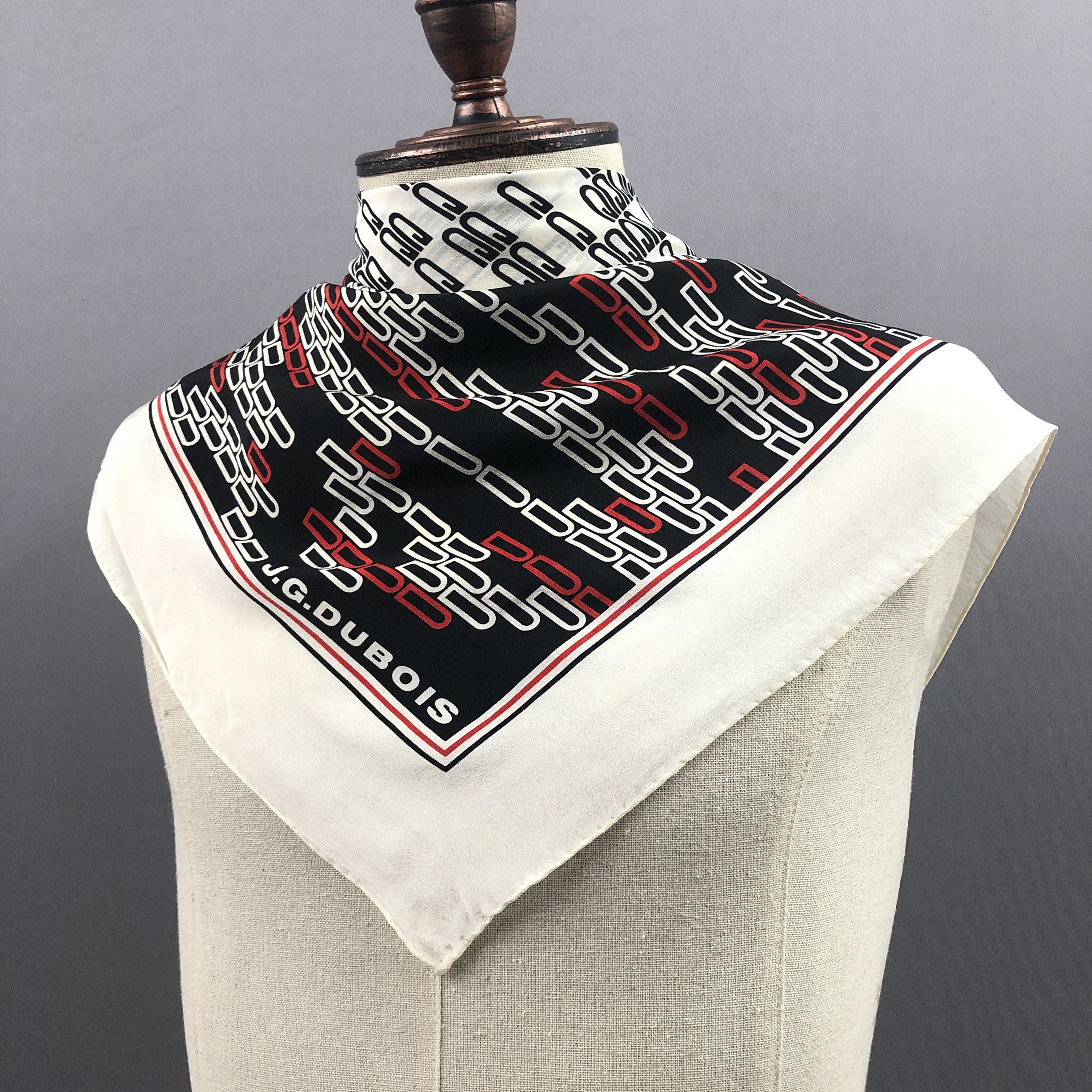 Designer × Other × Vintage Vintage J.G. Dubois SILK Scarf Twill Stole Wraps Scarves Size ONE SIZE - 4 Thumbnail