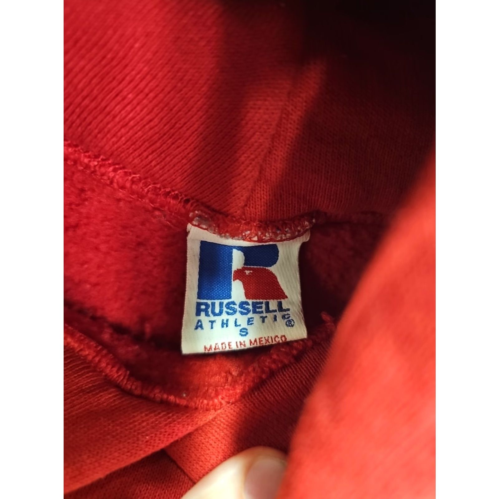 Russell Athletic VINTAGE Russell Athletic Hoodie Mens M 90s Montclair State College Red Graphic Print Pullover Size US M / EU 48-50 / 2 - 5 Thumbnail