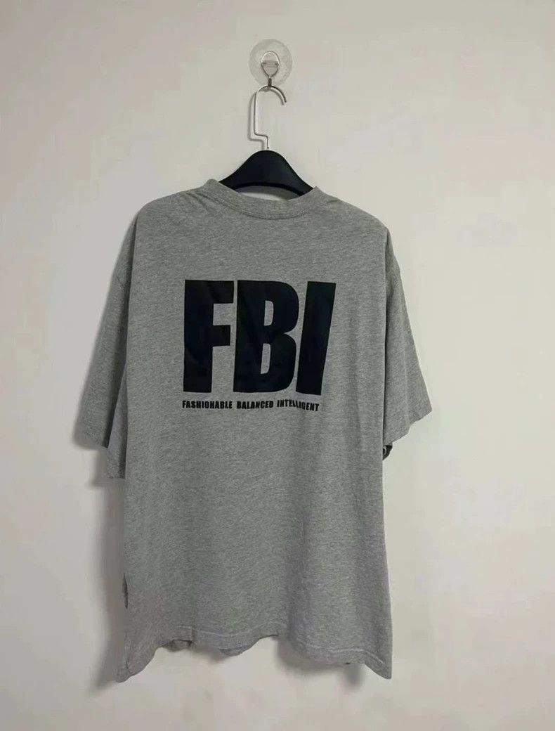Balenciaga Balenciaga FBI Logo Distressed Cracked Letter Print Grey S Size US S / EU 44-46 / 1 - 2 Thumbnail