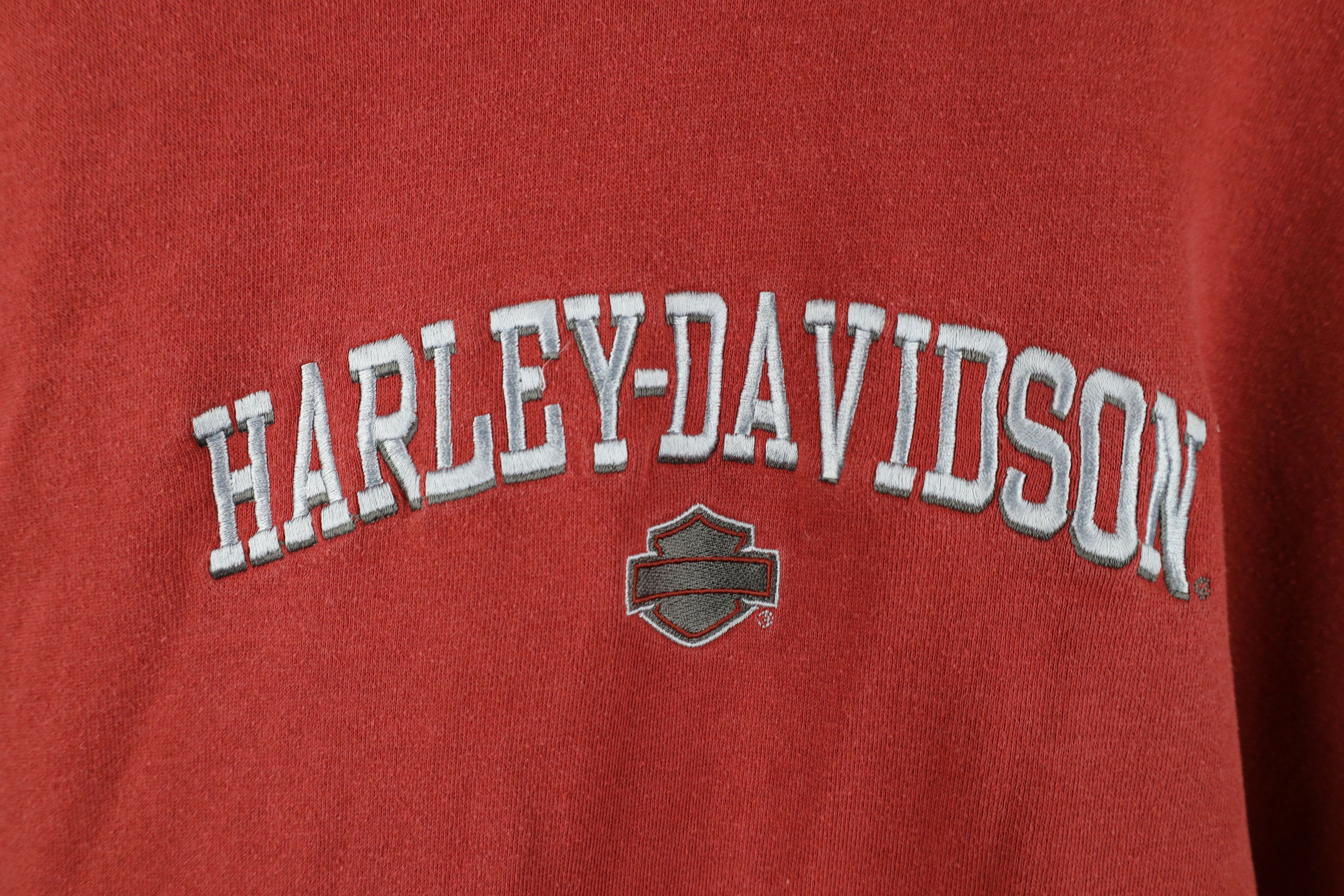 Harley Davidson Vintage Harley Davidson Spell Out Hoodie Sweatshirt Red Size US M / EU 48-50 / 2 - 4 Thumbnail