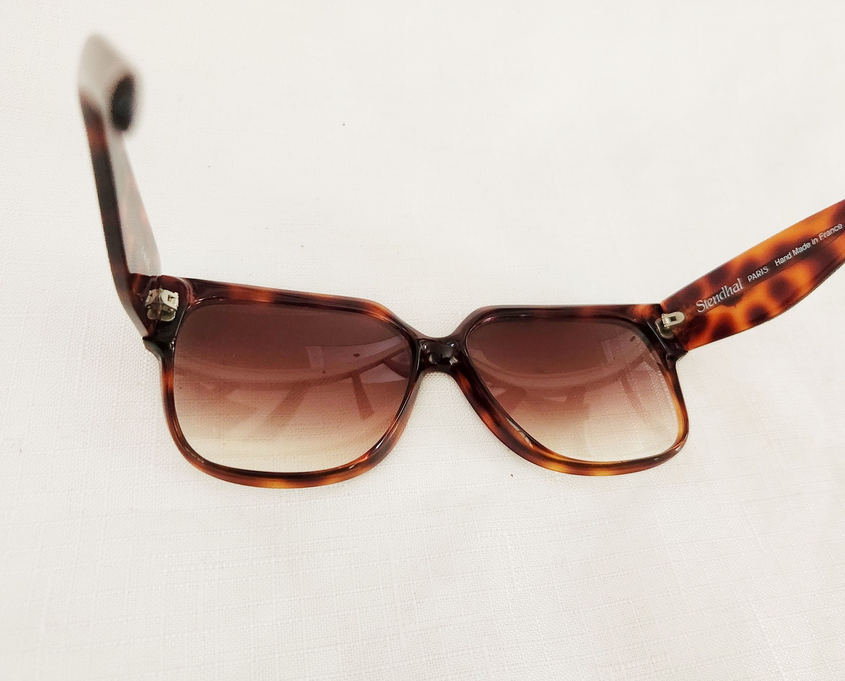 Designer × Vintage Stendhal Vintage Sunglasses Tortoise shell with Rhinestones Size ONE SIZE - 8 Thumbnail