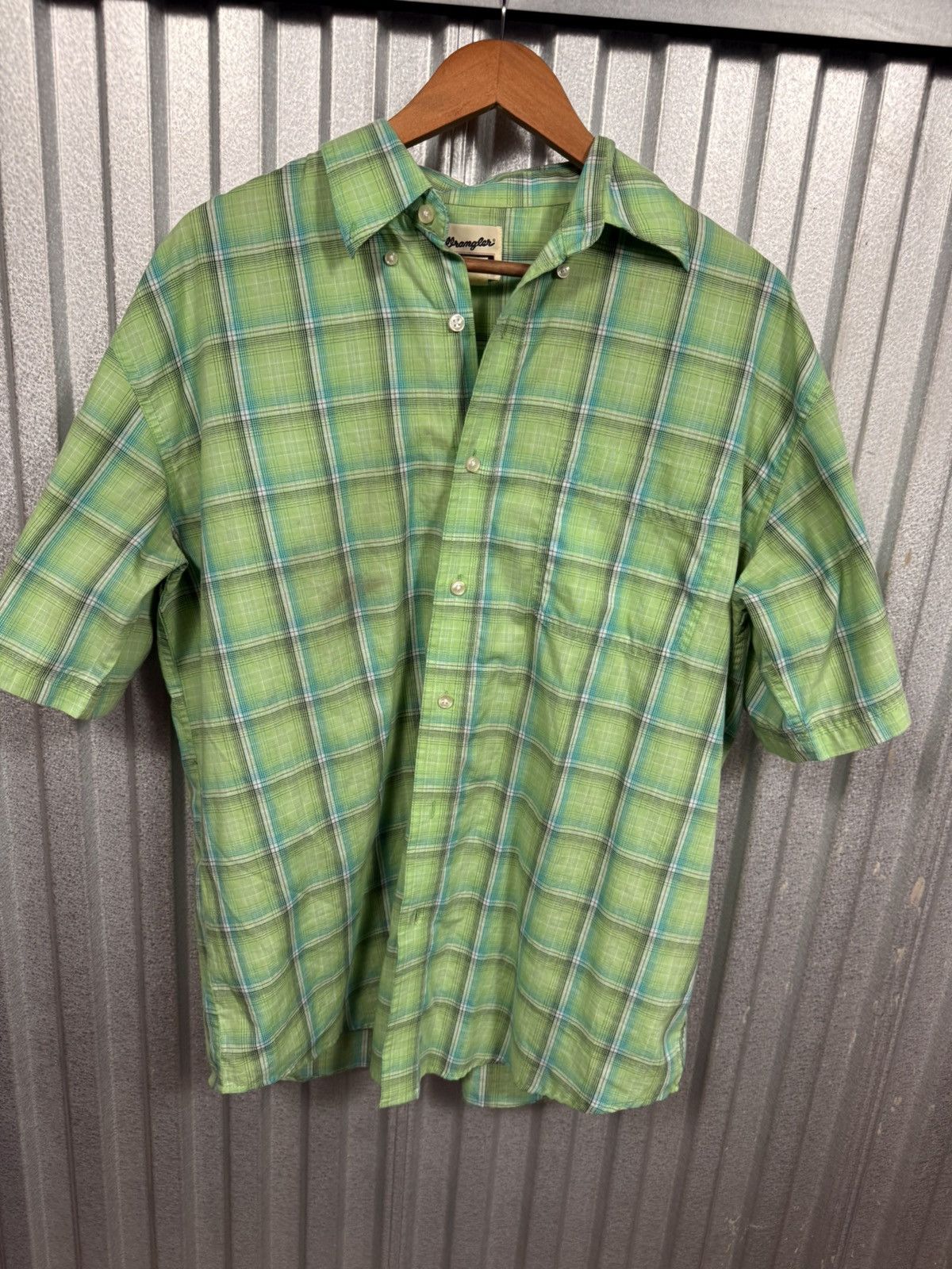 Wrangler Vintage Wrangler Short Sleeve Button Up Western Plaid Shirt Size US L / EU 52-54 / 3 - 5 Thumbnail