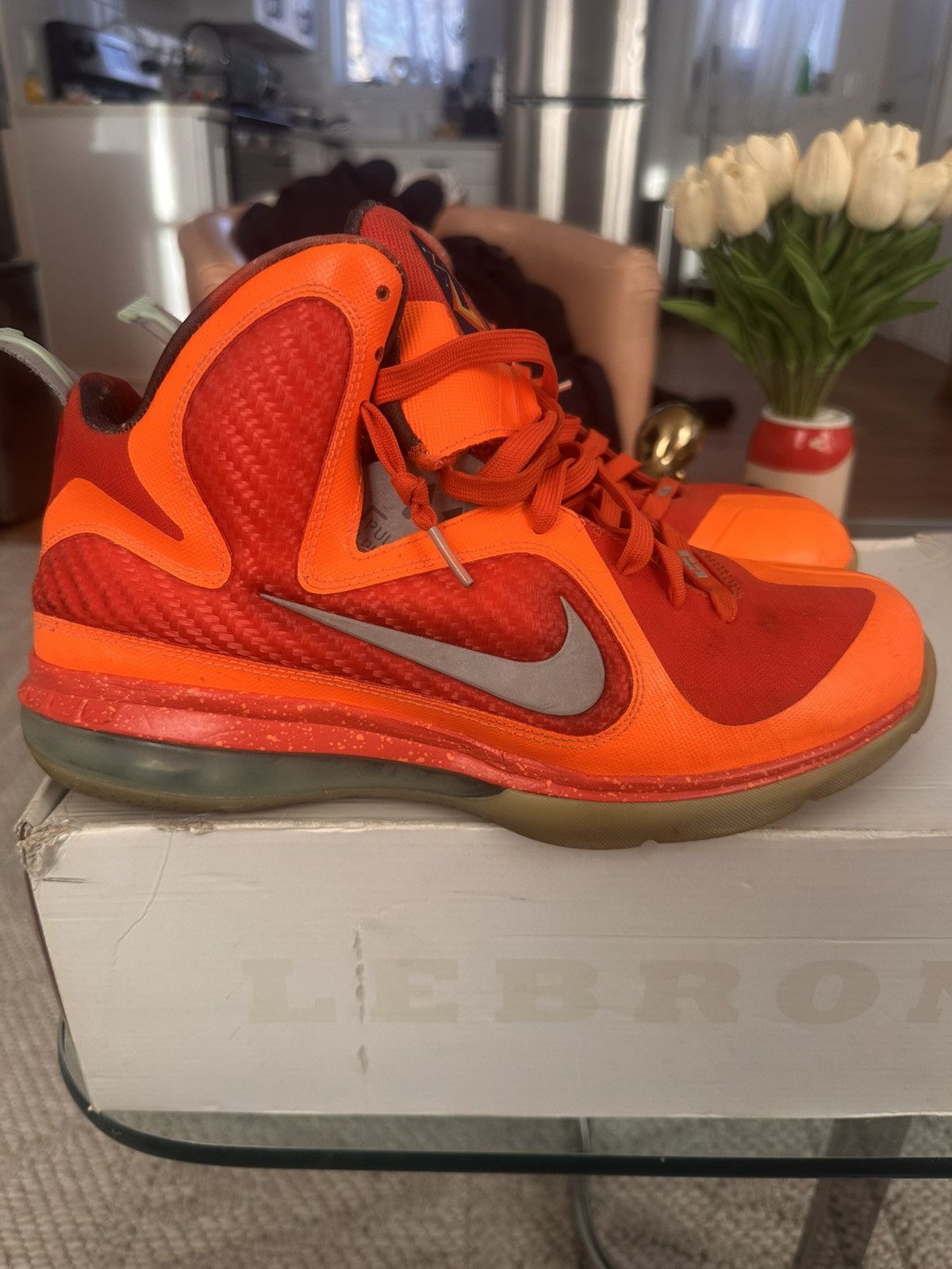 Nike Nike Lebron 9 IX Big Bang Galaxy All Star Orange Sz 10.5 Size US 10.5 / EU 43-44 - 1 Thumbnail