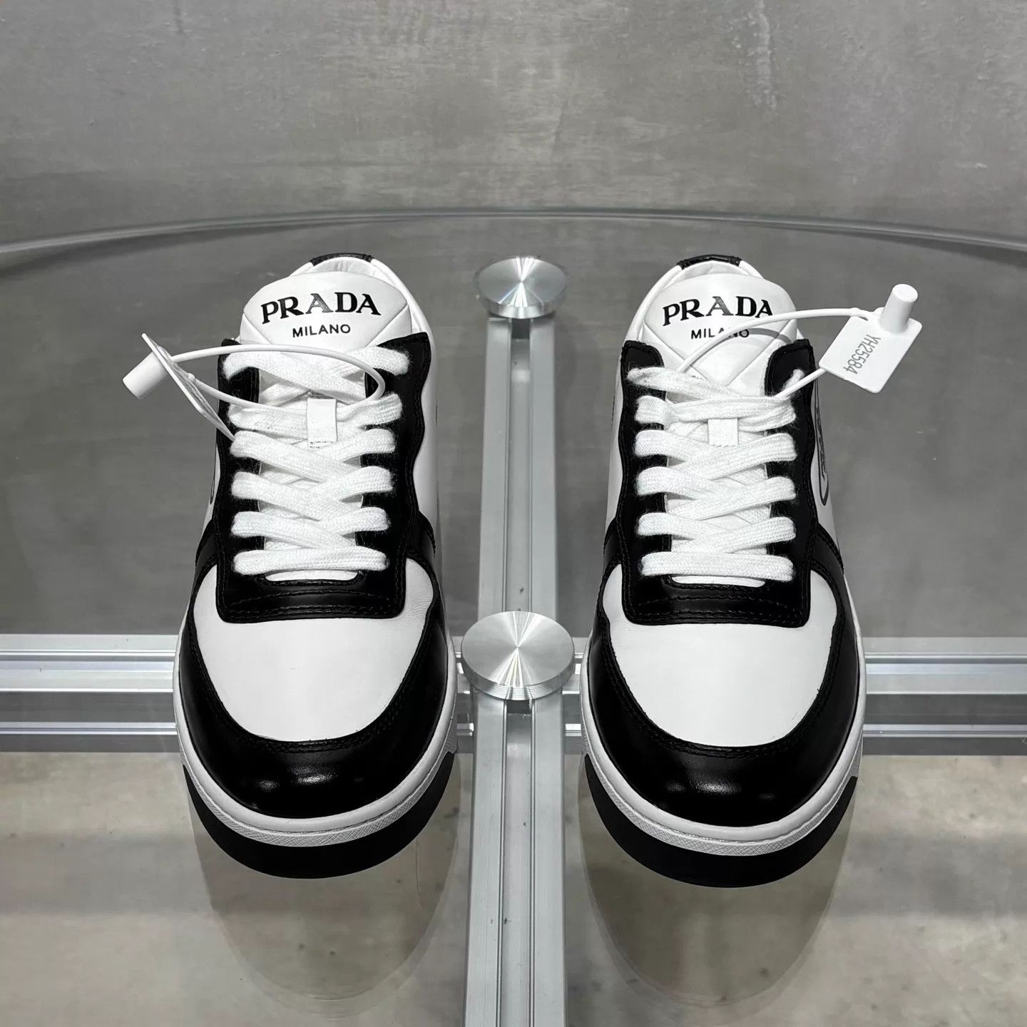 Prada Prada Triangle Logo Black/White Sneakers 35 New Worn Once Size US 4.5 / IT 34.5 - 1 Thumbnail