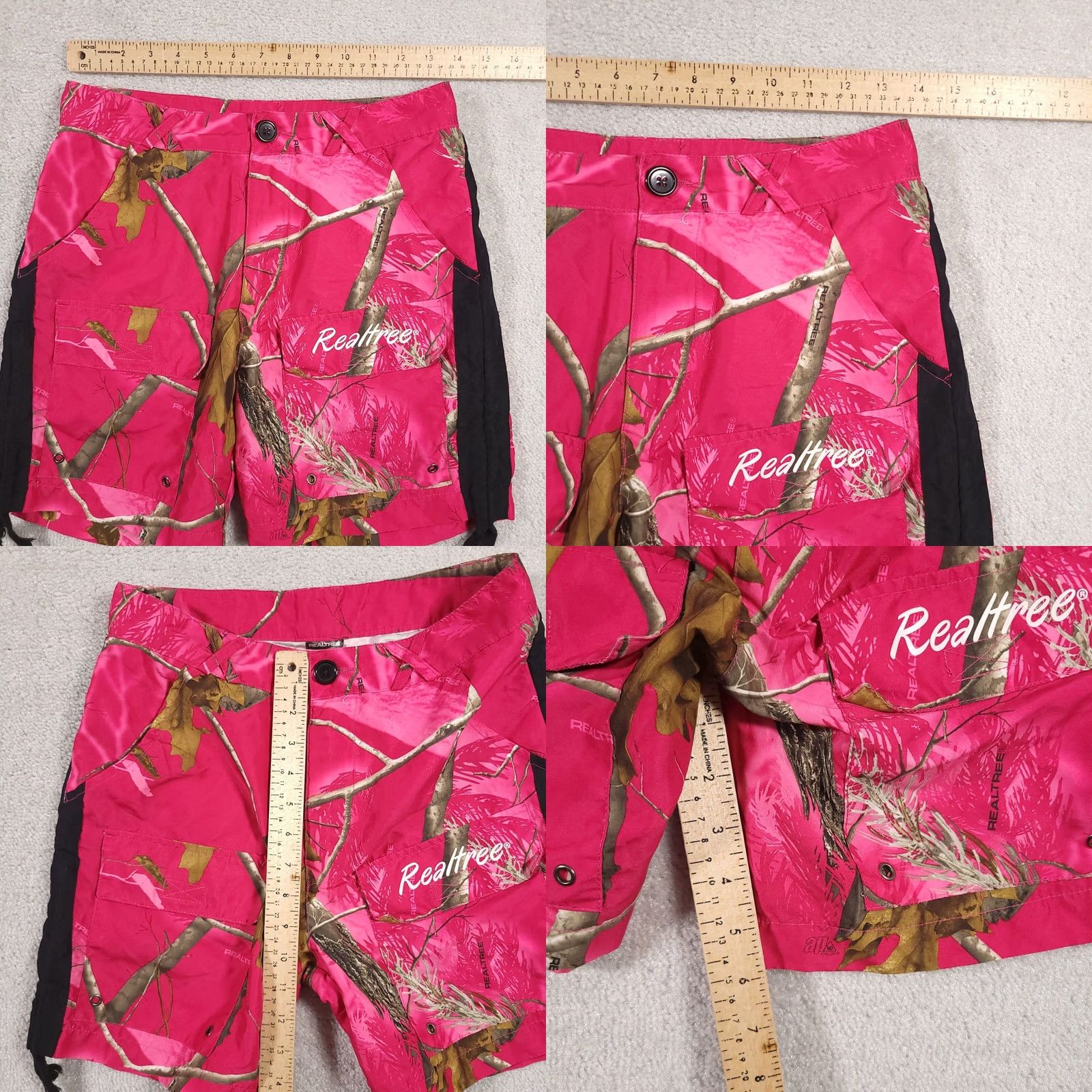 Realtree VINTAGE RealTree APC Camo Shorts Women’s Medium Pink Cargo Pocket Outdoors Moisture Wicking Size 32" / US 10 / IT 46 - 8 Thumbnail