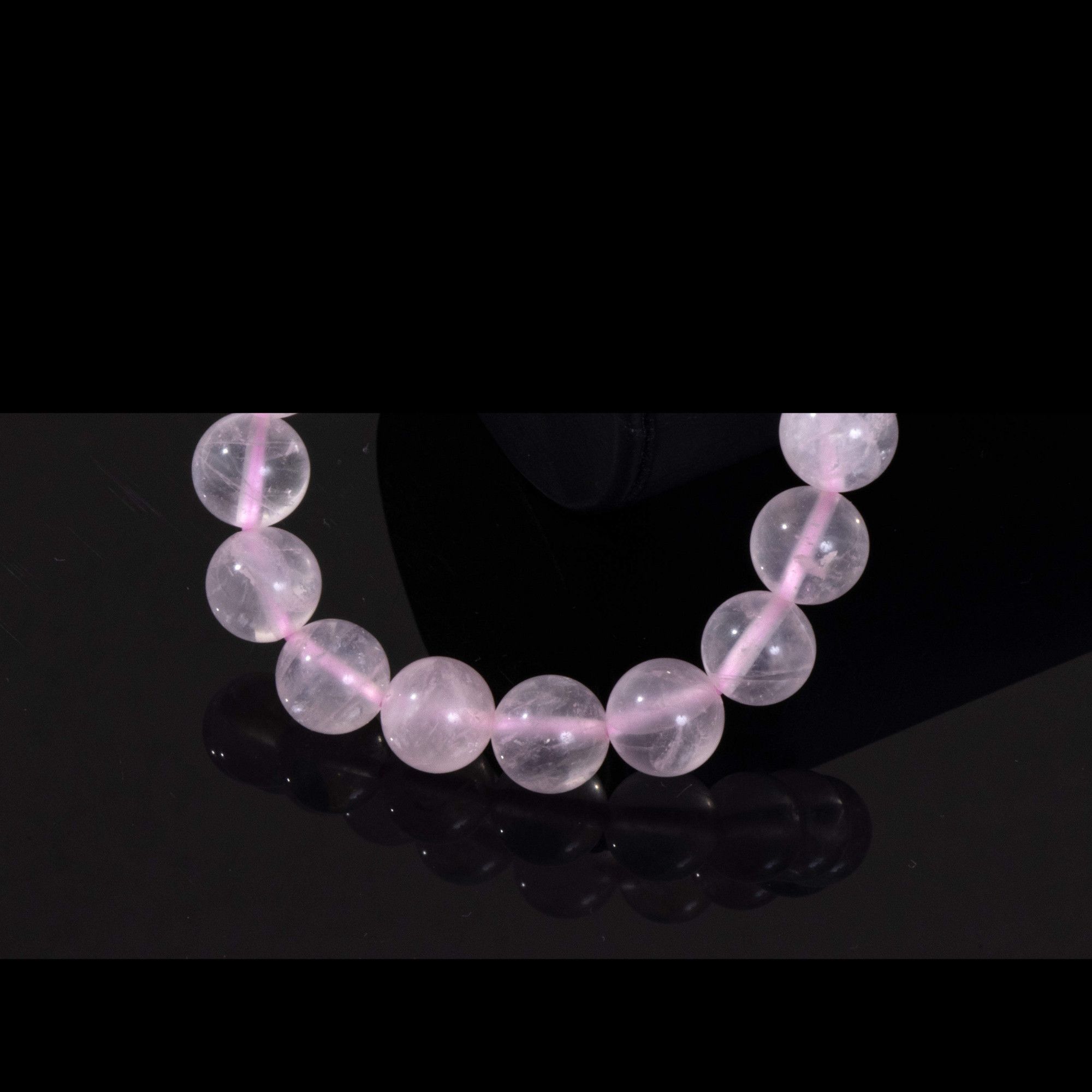 Other 8mm Aura Rose Quartz Crystal Healing Stretch Bracelet 7.5” Size ONE SIZE - 3 Thumbnail