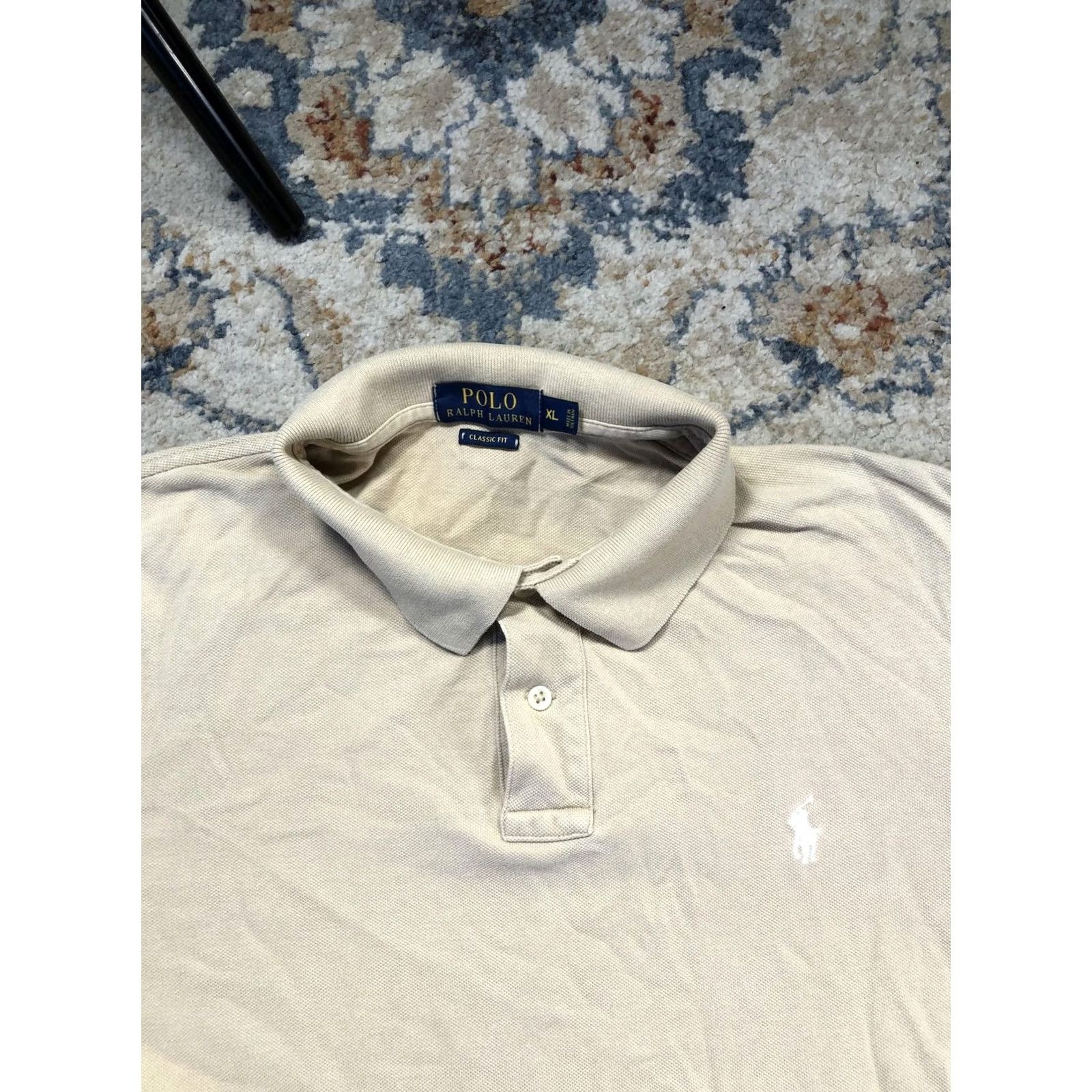 Polo Ralph Lauren Polo Ralph Lauren Polo Shirt Mens XL Beige Classic Fit Pony Logo Short Sleeve Size US XL / EU 56 / 4 - 2 Thumbnail