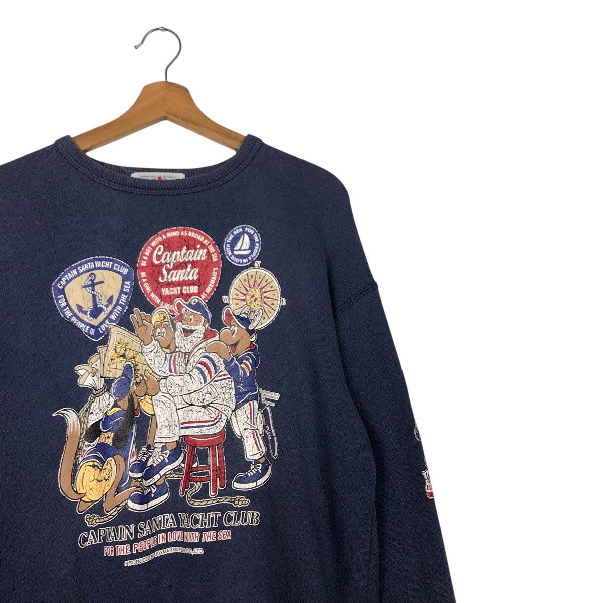Cartoon Network × Japanese Brand × Vintage 📌Vintage Sweatshirt Captain Santa Big Logo Overprint Size US L / EU 52-54 / 3 - 7 Thumbnail