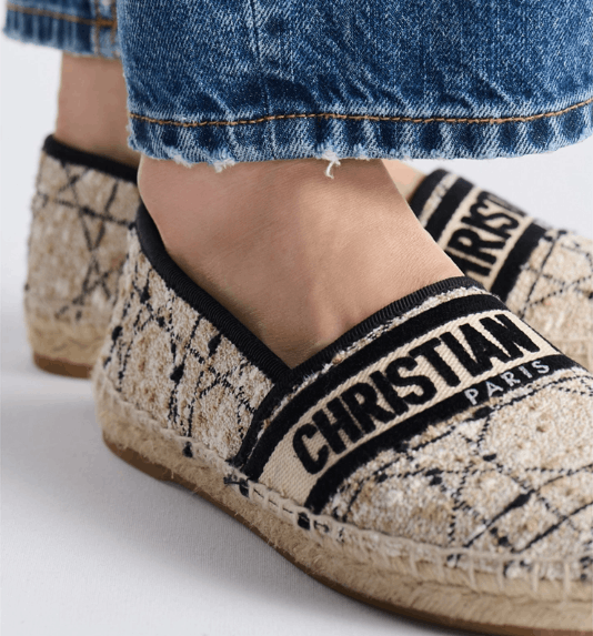 Dior o1w1db10126 KDB973 Granville Espadrilles in Beige/Black Size US 7 / IT 37 - 6 Thumbnail