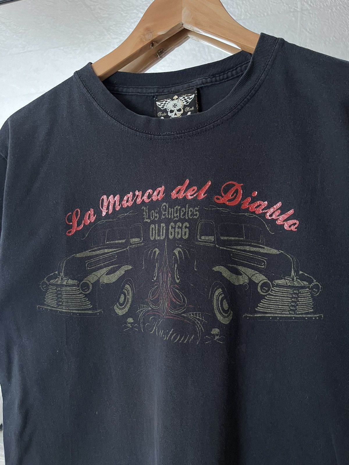 Vintage Vintage La Marca Del Diablo Los Angeles Black T-Shirt Size US M / EU 48-50 / 2 - 2 Thumbnail