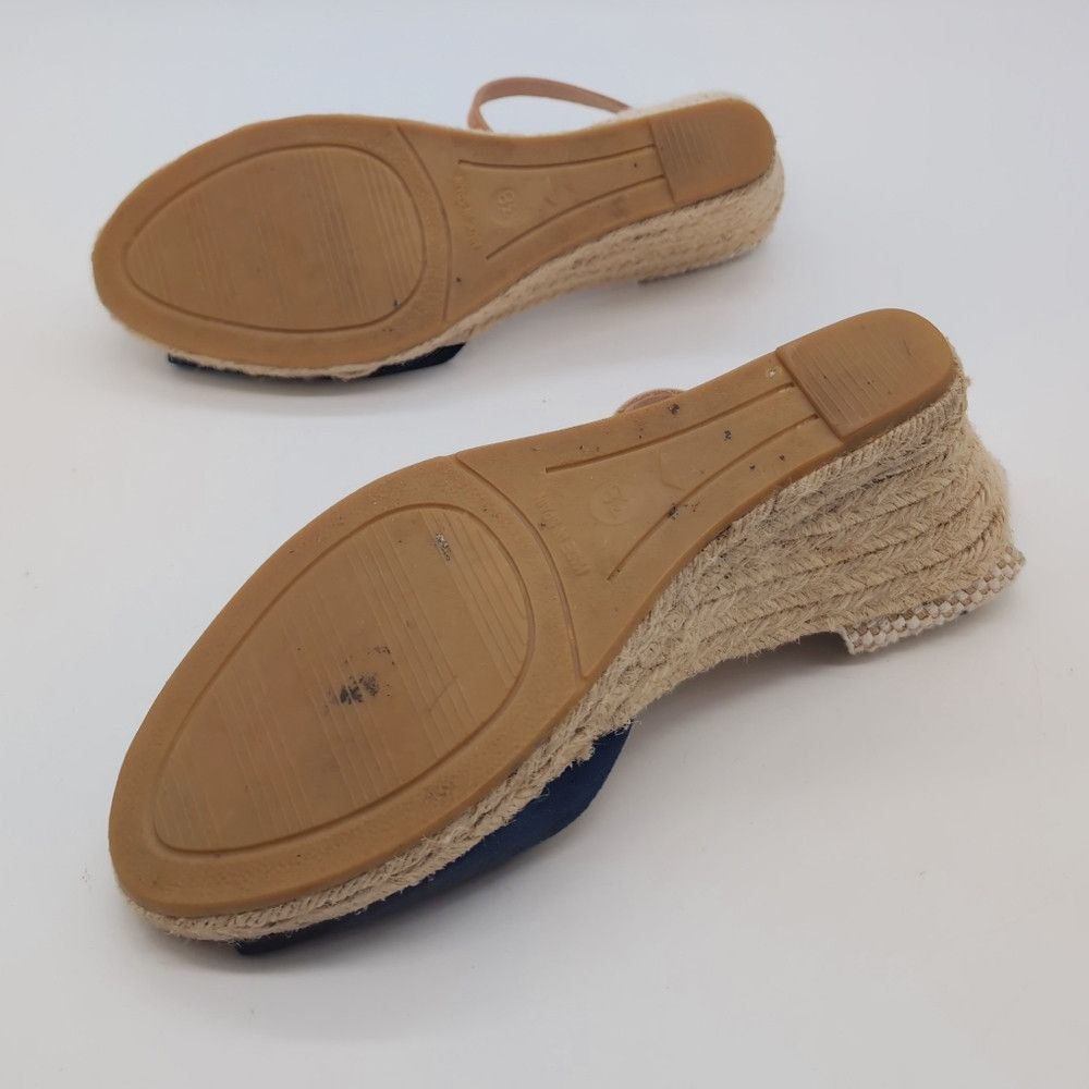 Designer Kanna Spain Espadrilles Sz 7.5 Elegant Blue Wedge Sandals Size US 7.5 / IT 37.5 - 6 Thumbnail