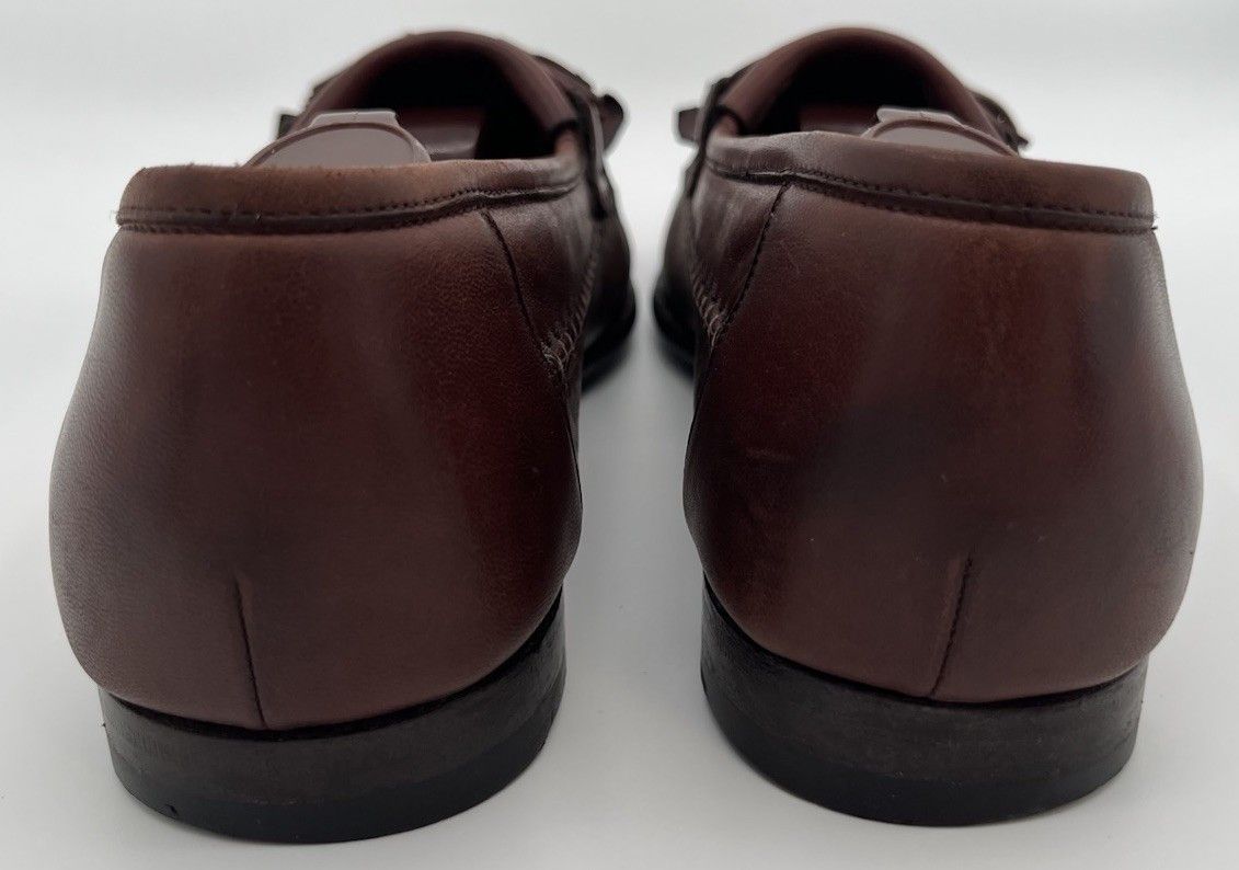 Santoni Santoni Italy Handmade Stitched Brown Leather Loafers 9D Size US 9 / EU 42 - 8 Thumbnail
