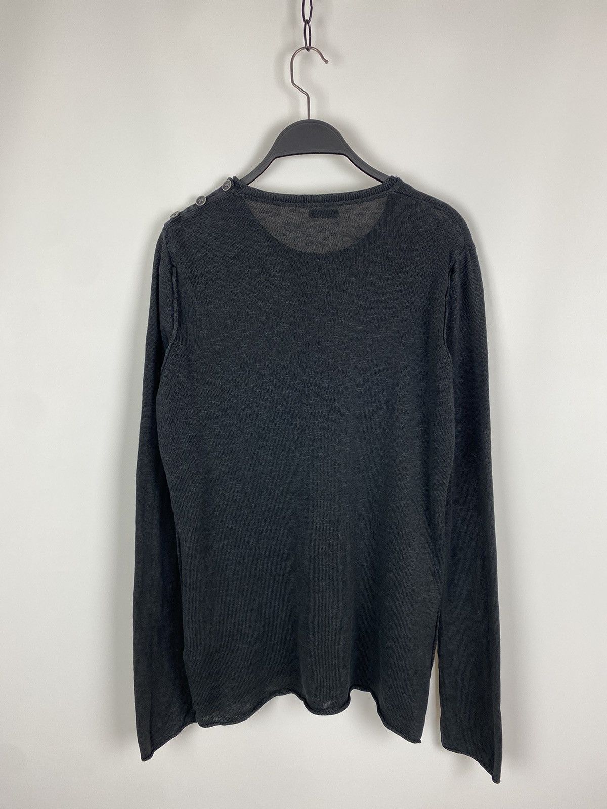 Imperial Imperial Distressed Buttons Shoulder Cotton Knit Sweater Size US S / EU 44-46 / 1 - 5 Thumbnail