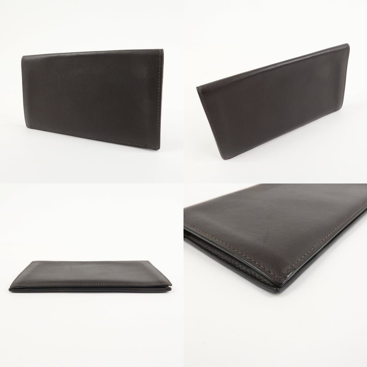 Hermes Hermes MC2 Fleming Swift Leather Wallet Dark Brown Size ONE SIZE - 3 Thumbnail