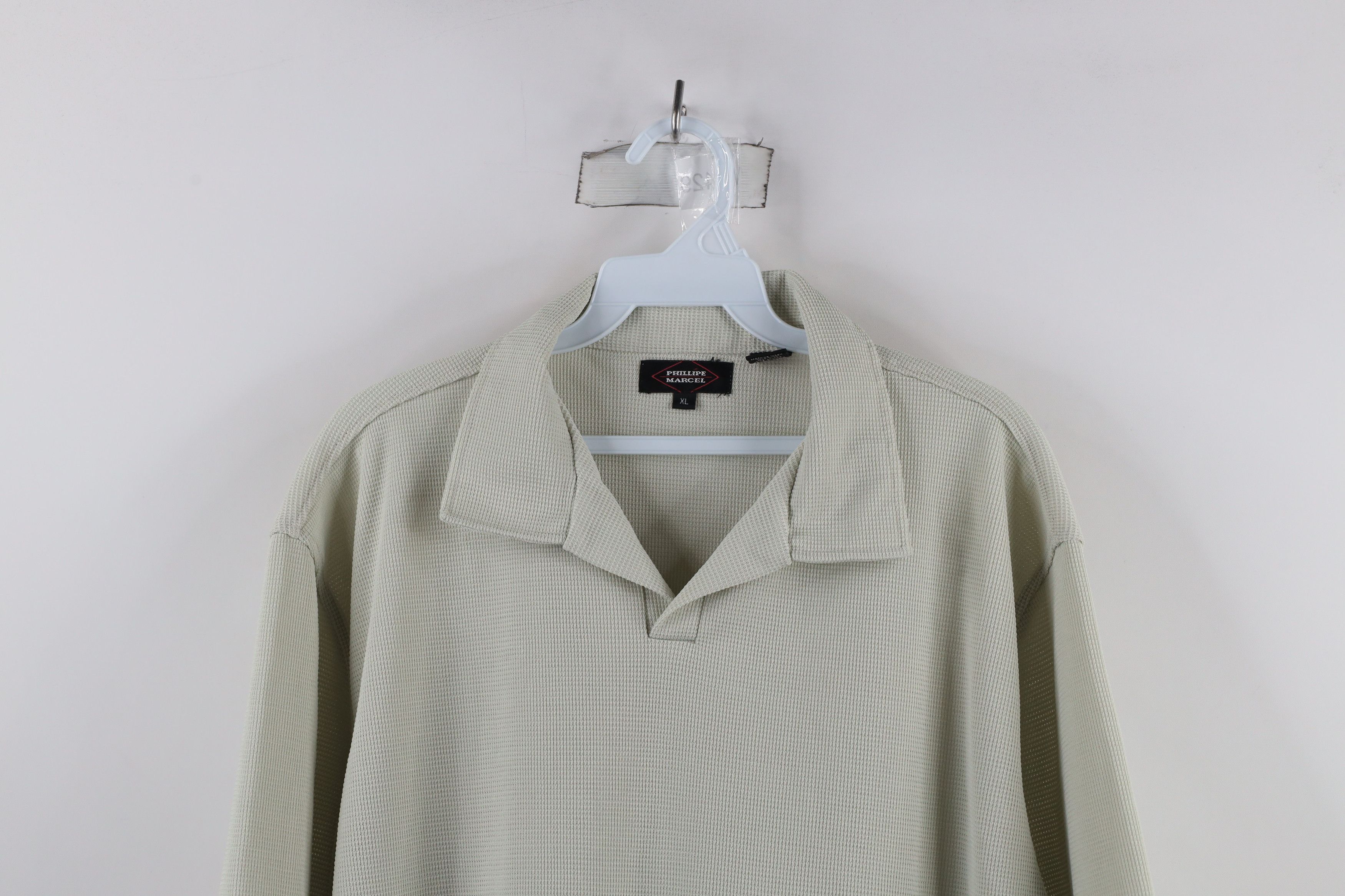 Vintage Vintage 90s Streetwear Waffle Knit Collared Golf Polo Shirt Size US XL / EU 56 / 4 - 2 Thumbnail
