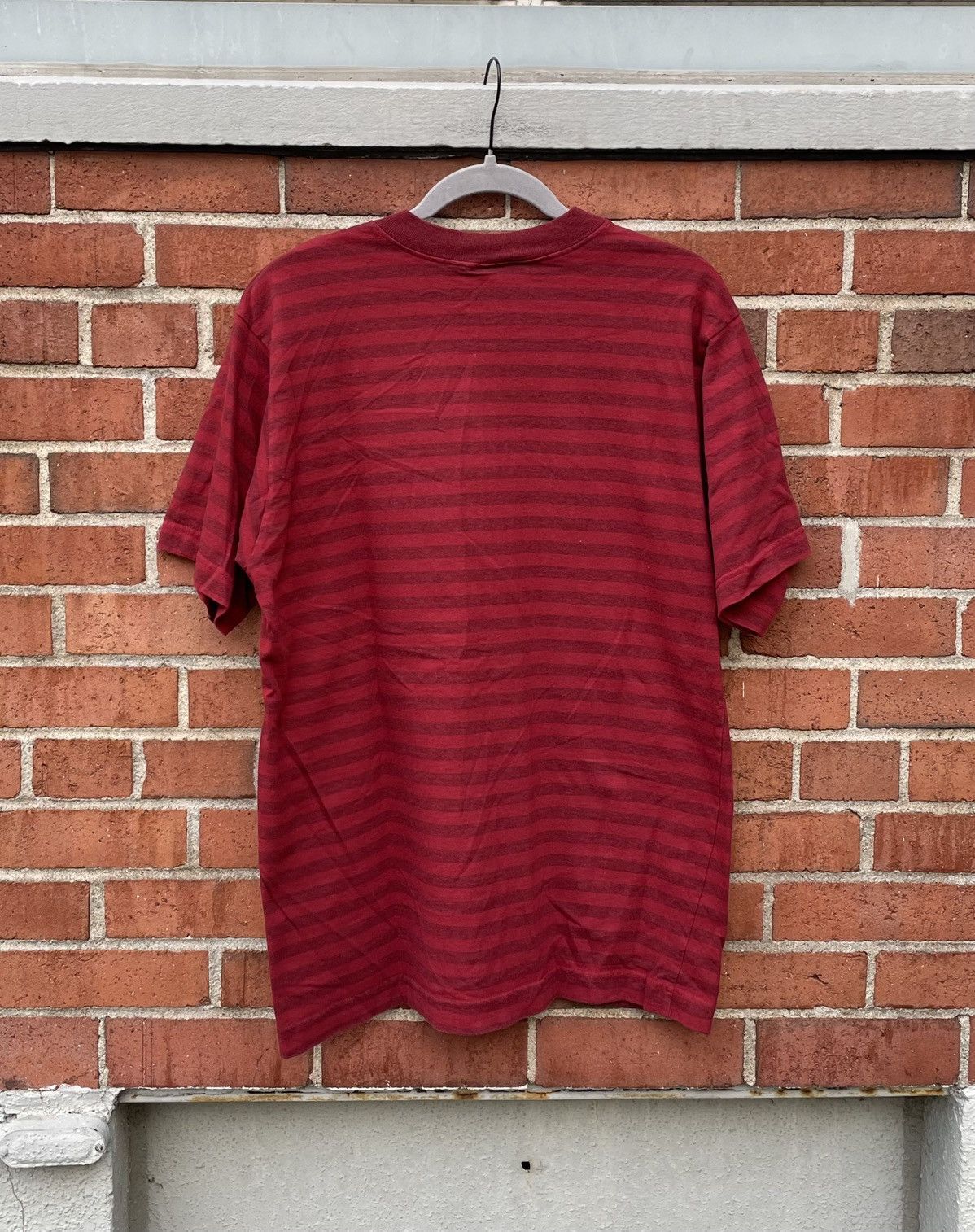 Jansport Vintage 90s Jansport College Of Mount St Vincent Striped Tee Size US L / EU 52-54 / 3 - 5 Thumbnail