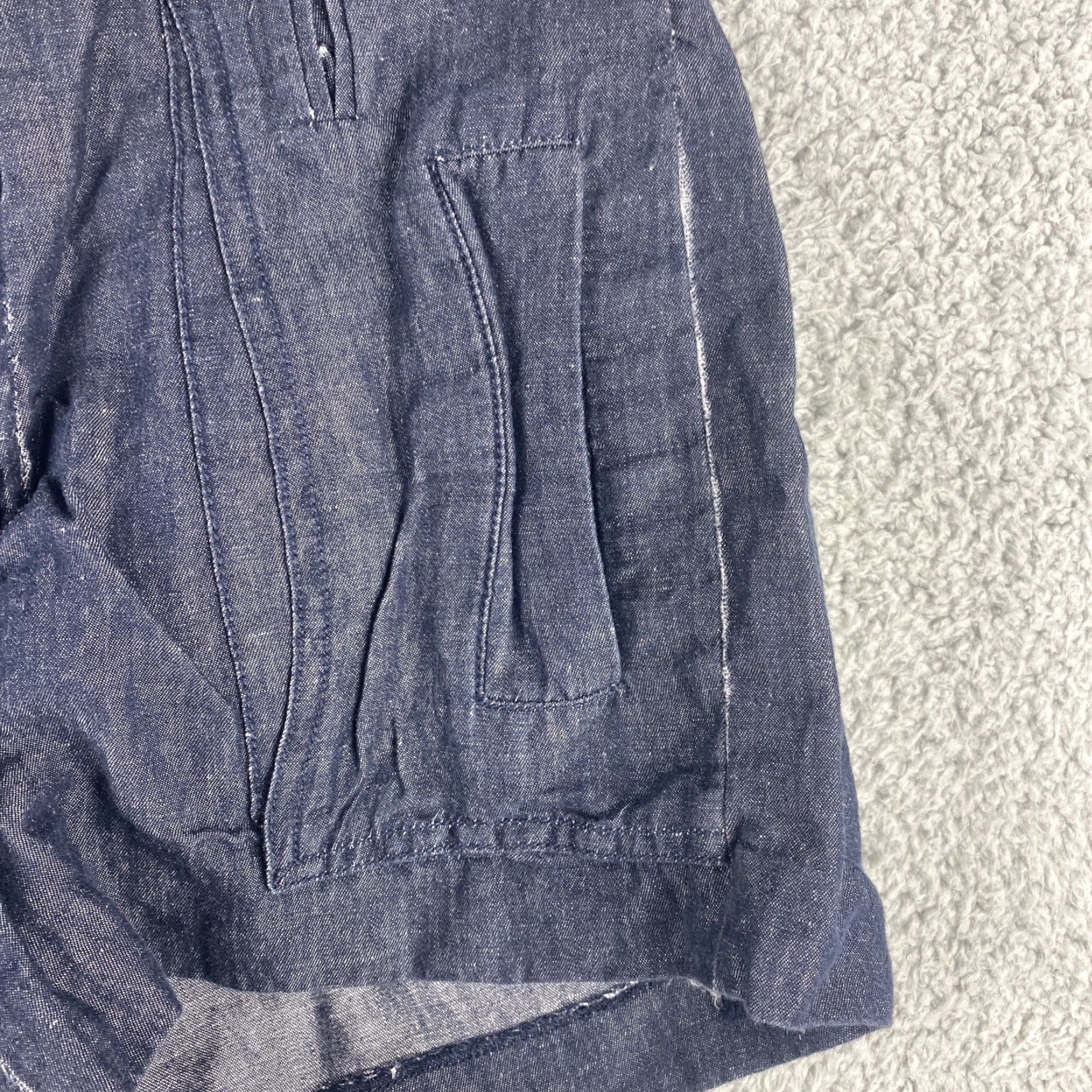Banana Republic Banana Republic Shorts Linen Blend Women's Size 4 Blue 38-6 Regular Breathable Comfort Casual Beach Walking 70s 80s 90s Vintage No Mens Womens Size 27" / US 4 / IT 40 - 2 Thumbnail