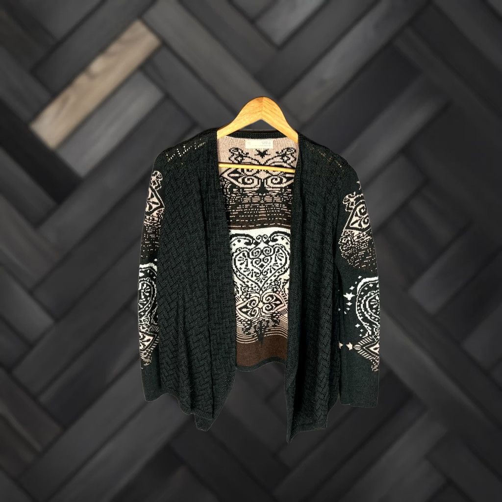 Vintage Odd Molly Cardigan Sweater Beige Patterned Open Front Cotton Size 1 Womens Size XS / US 0-2 / IT 36-38 - 1 Thumbnail