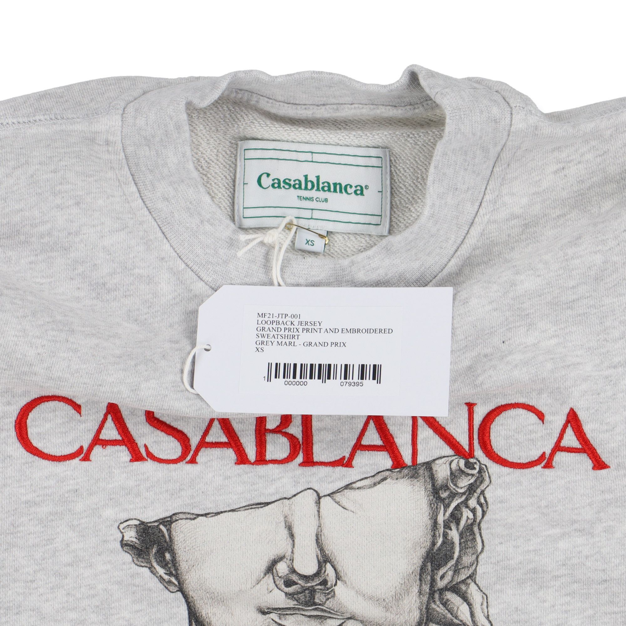 Casablanca Grey Grand Prix Statue Embroidered Logo Sweatshirt Size US XS / EU 42 / 0 - 5 Thumbnail