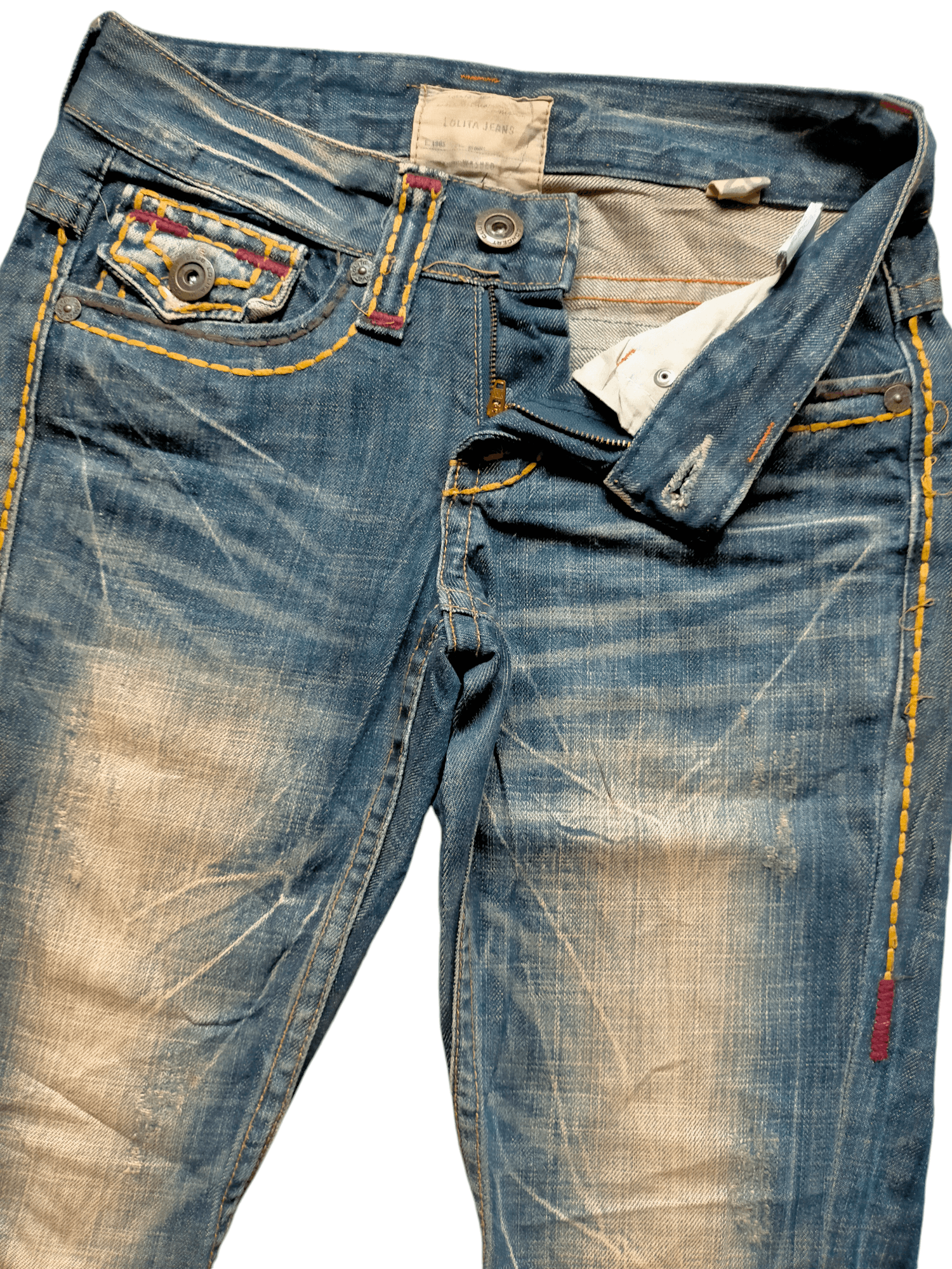 If Six Was Nine Flare Jeans Lolita Low Rise Boot cut Denim Size US 30 / EU 46 - 6 Thumbnail