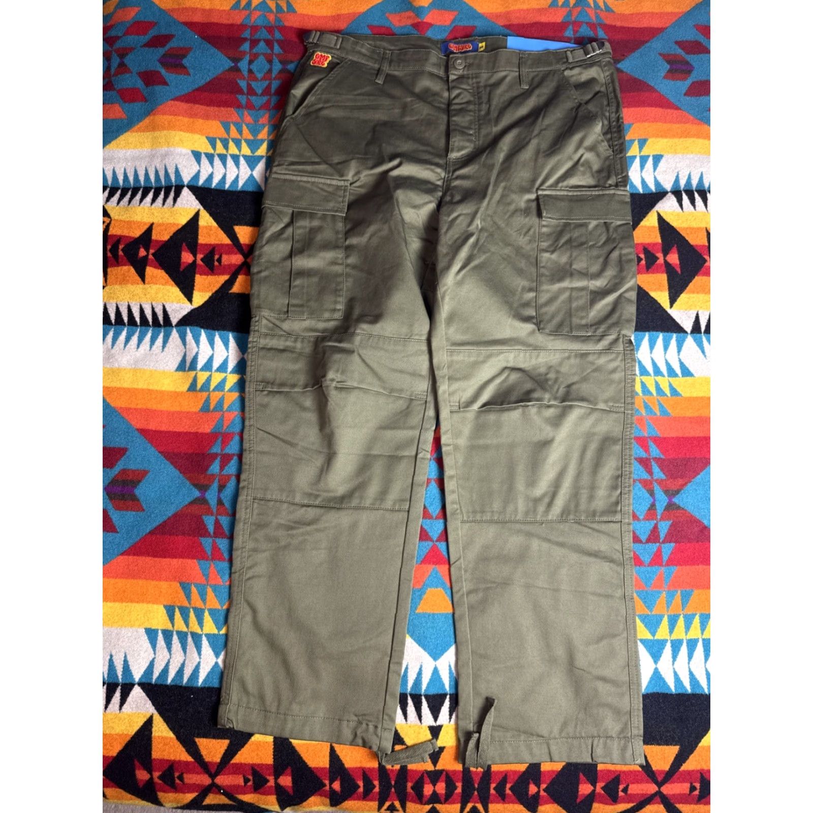 Empyre Empyre Cargo Pants Men’s 36 Regular Olive Green Baggy Loose Fit Sz 36 Green Men W Tags Size US 36 / EU 52 - 2 Thumbnail