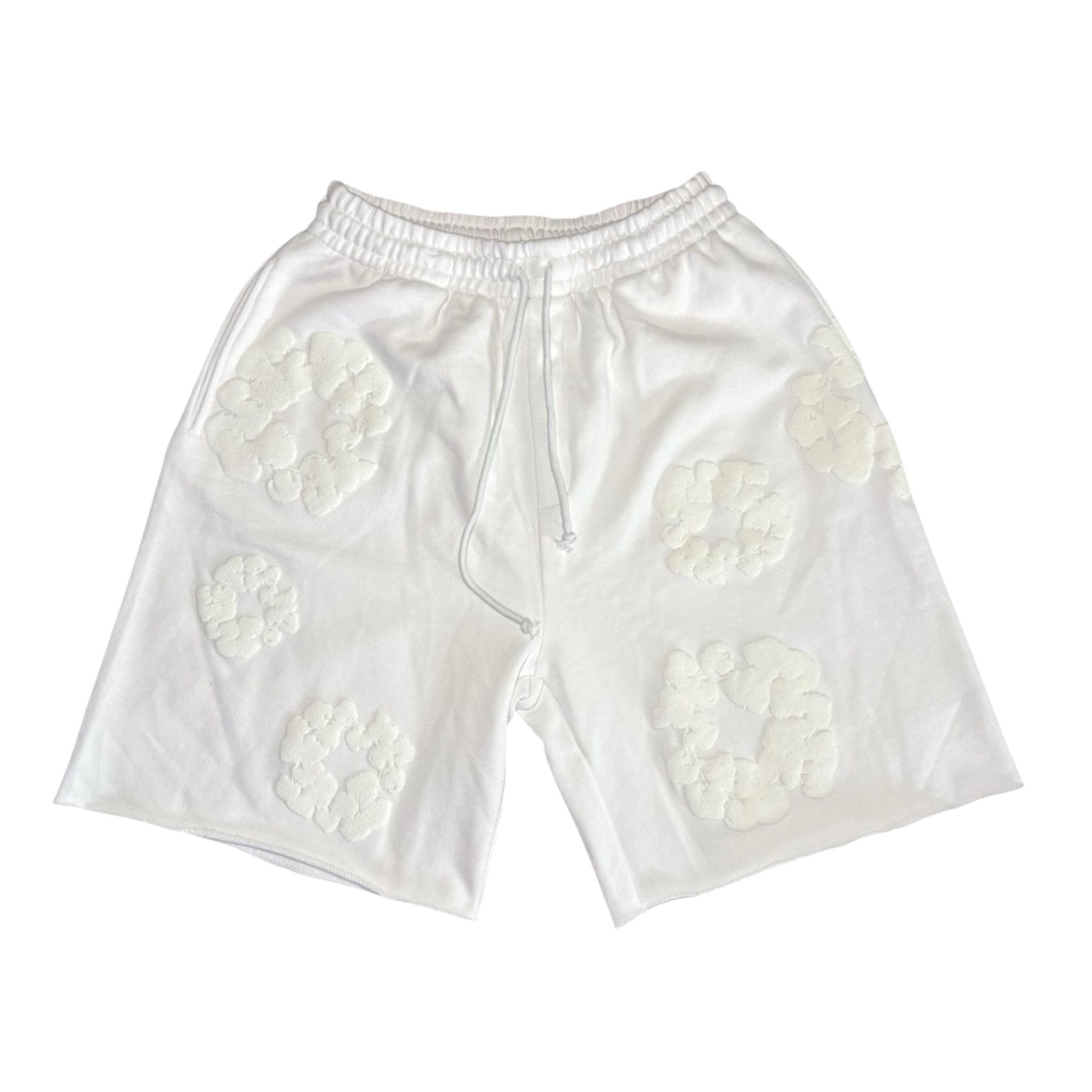 DENIM TEARS Mono Cotton Wreath Shorts White Size US 36 / EU 52 - 1 Thumbnail