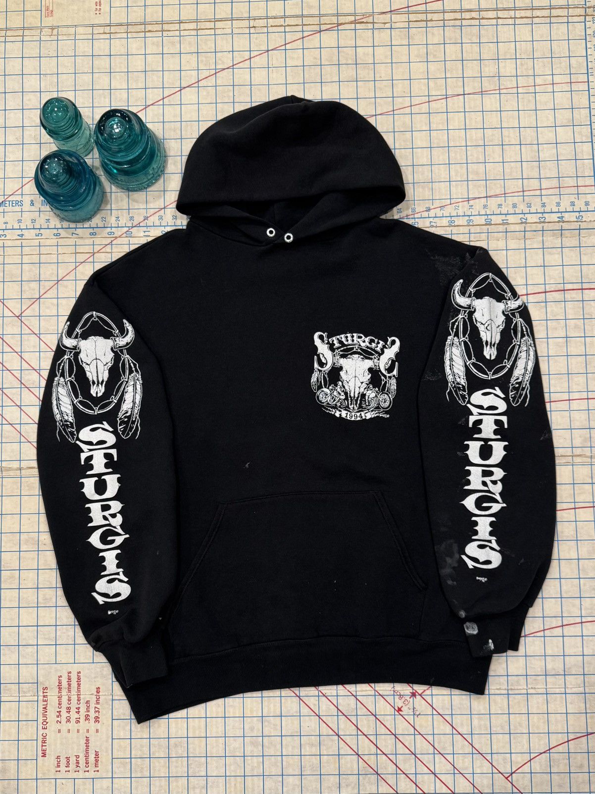 Vintage Vintage Sturgis 1994 Black Hoodie Used Condition Mens Large Size US L / EU 52-54 / 3 - 1 Thumbnail