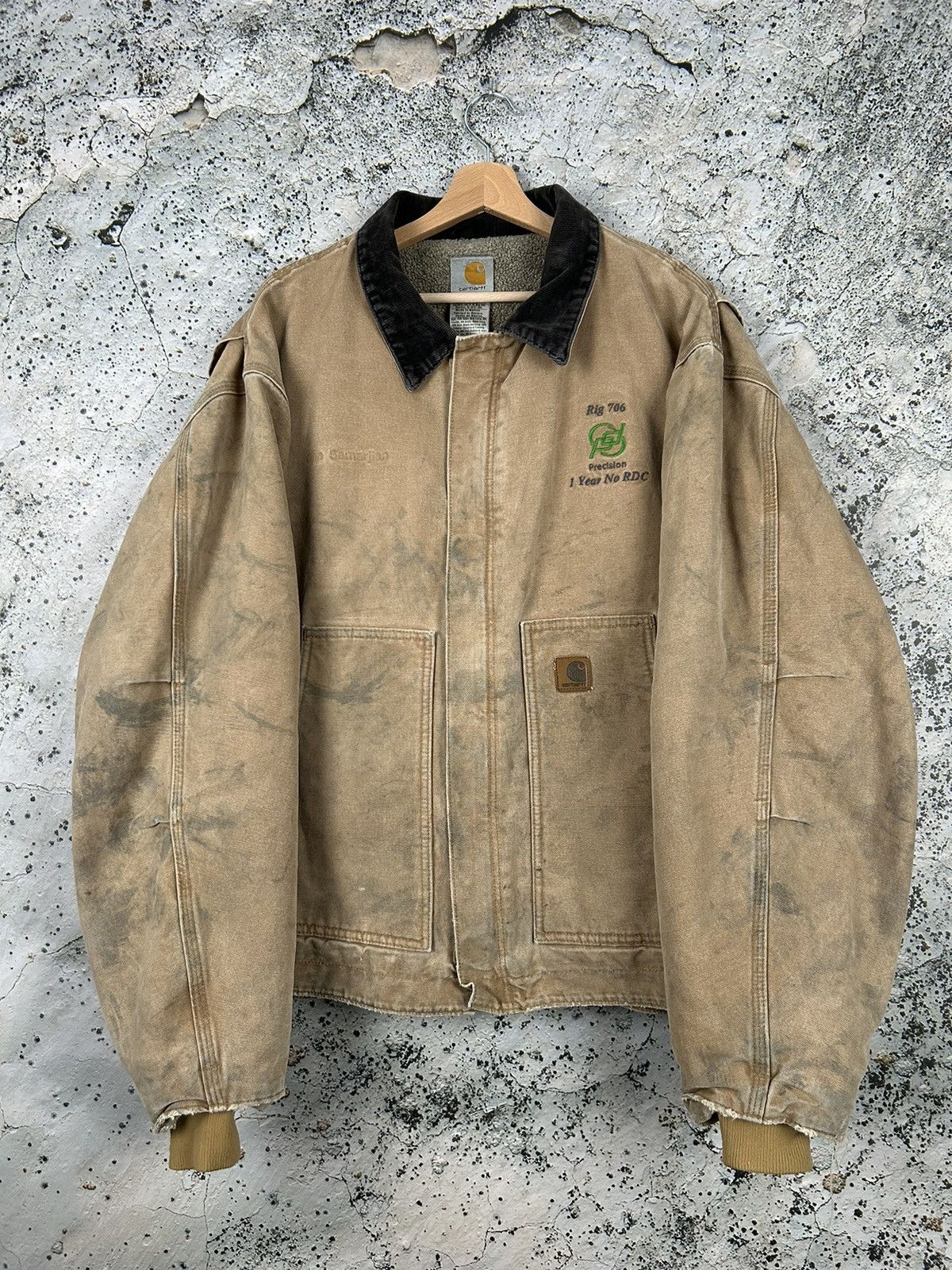 image of Carhartt 90's Distressed Workwear Jacket Hype in Beige, Men's (Size 2XL)