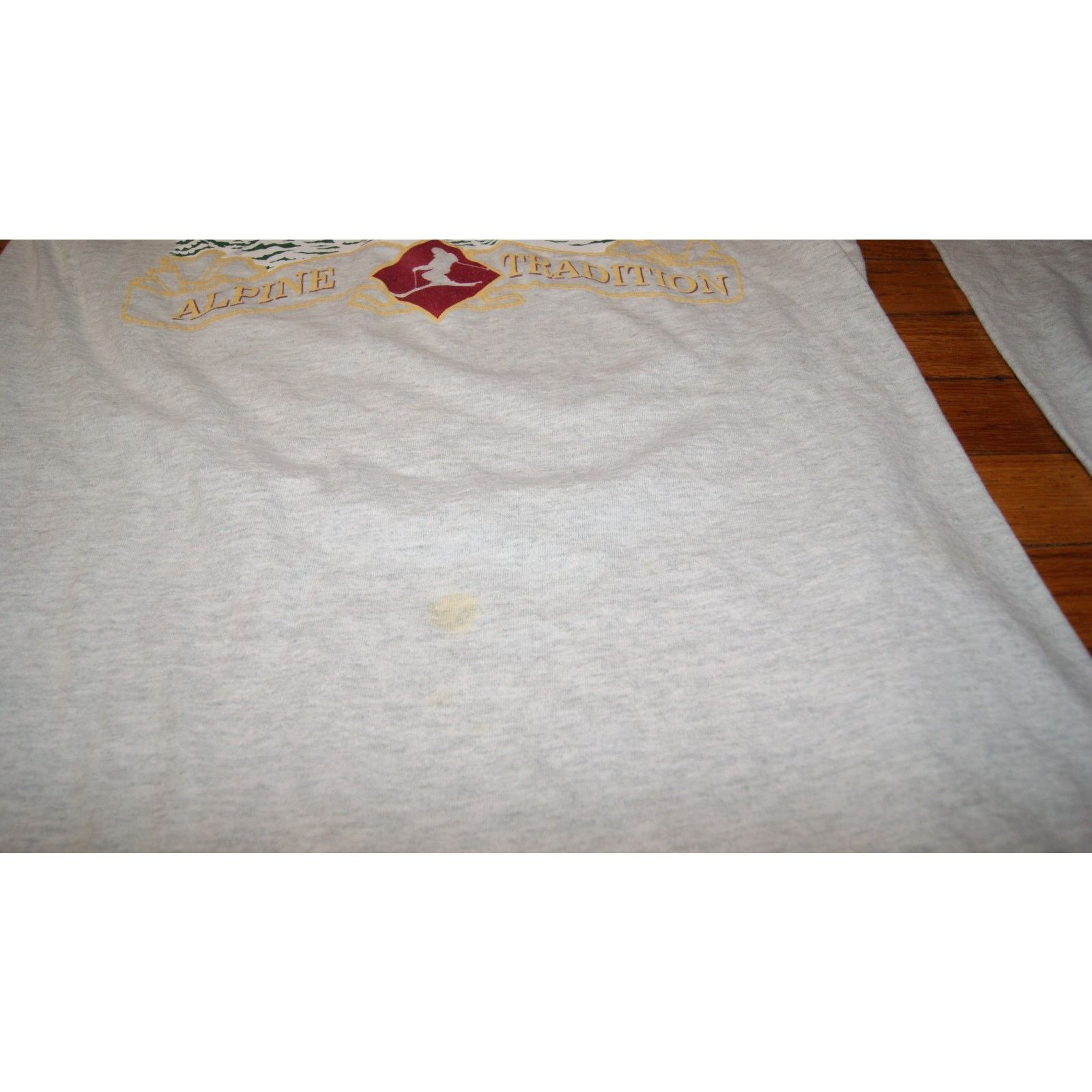 Fruit Of The Loom VTG TAOS Valley Ski Club Alpine Long Sleeve Gray TShirt Size US L / EU 52-54 / 3 - 9 Thumbnail