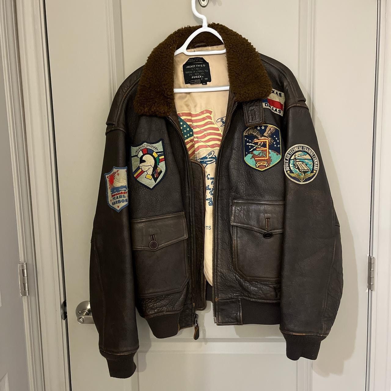 Vintage 1991 Avirex Top Gun G1 Navy Leather Flight Jacket | Grailed