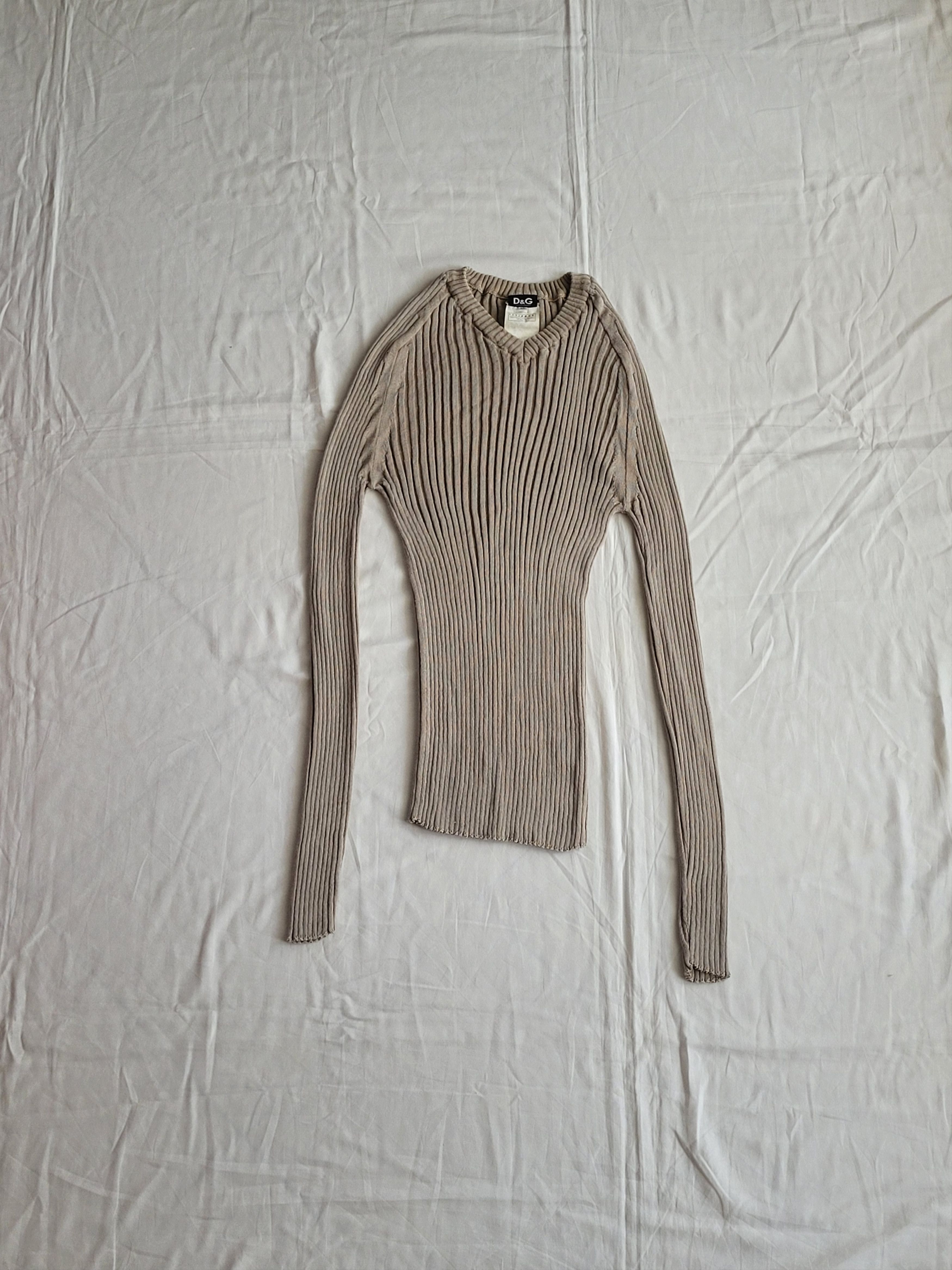 Dolce & Gabbana D&G 2000s fitted ribbed sweater Size XL / US 12-14 / IT 48-50 - 1 Thumbnail
