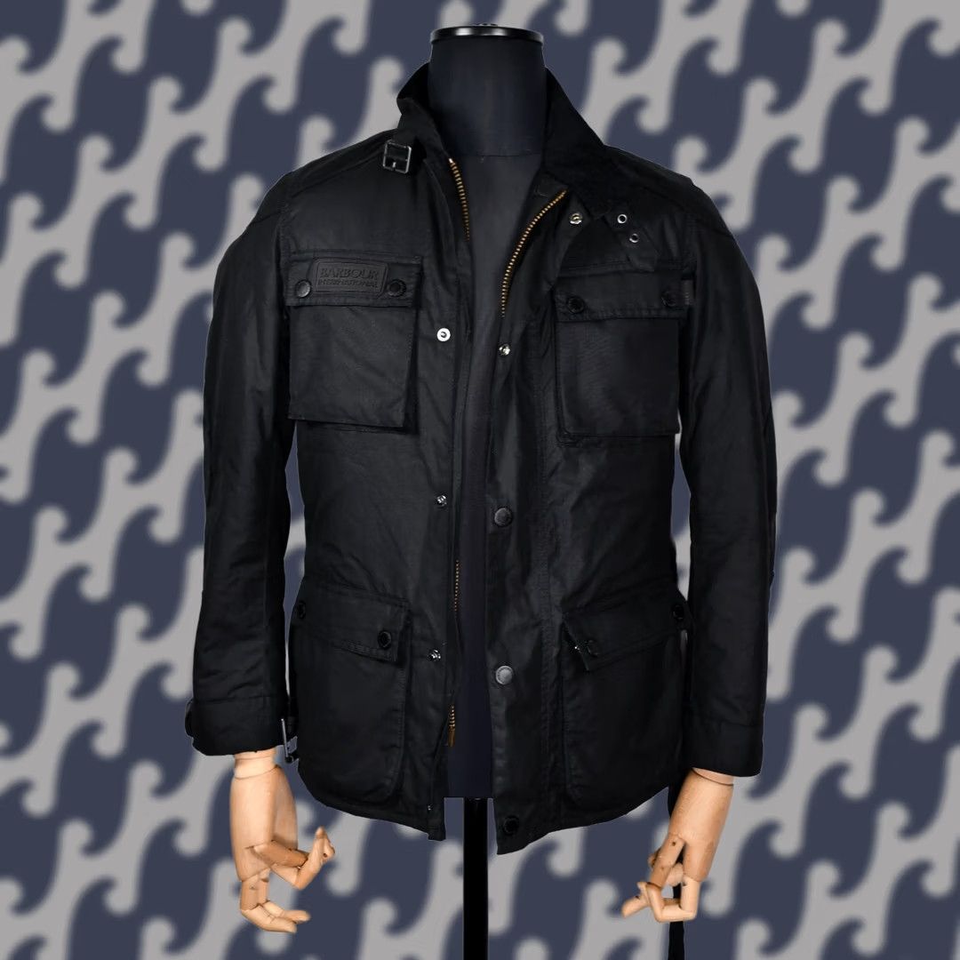 Barbour Barbour International Blackwell Wax Jacket Mens S Black Waterproof Cotton Coat Size US S / EU 44-46 / 1 - 1 Thumbnail