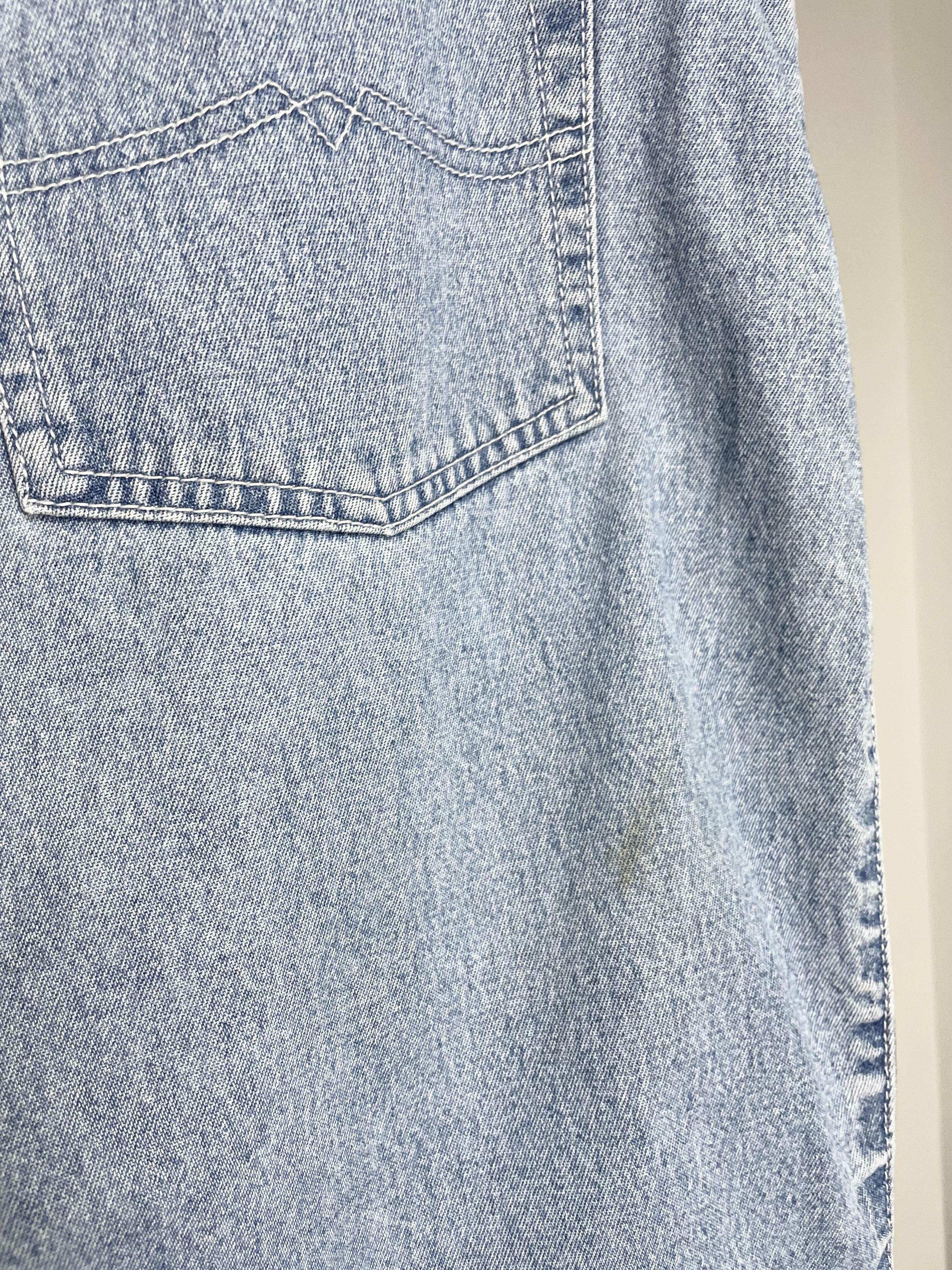 Teddy Fresh Teddy`s ( Size 36 ) Vintage Light Blue denim Shorts Jorts Size US 36 / EU 52 - 7 Thumbnail